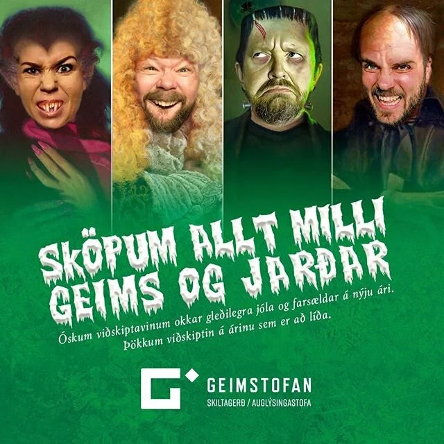 J&oacute;lin og &aacute;ri&eth;...
Merry Christmas and Happy New Year...
#geimstofan #b&aelig;2019