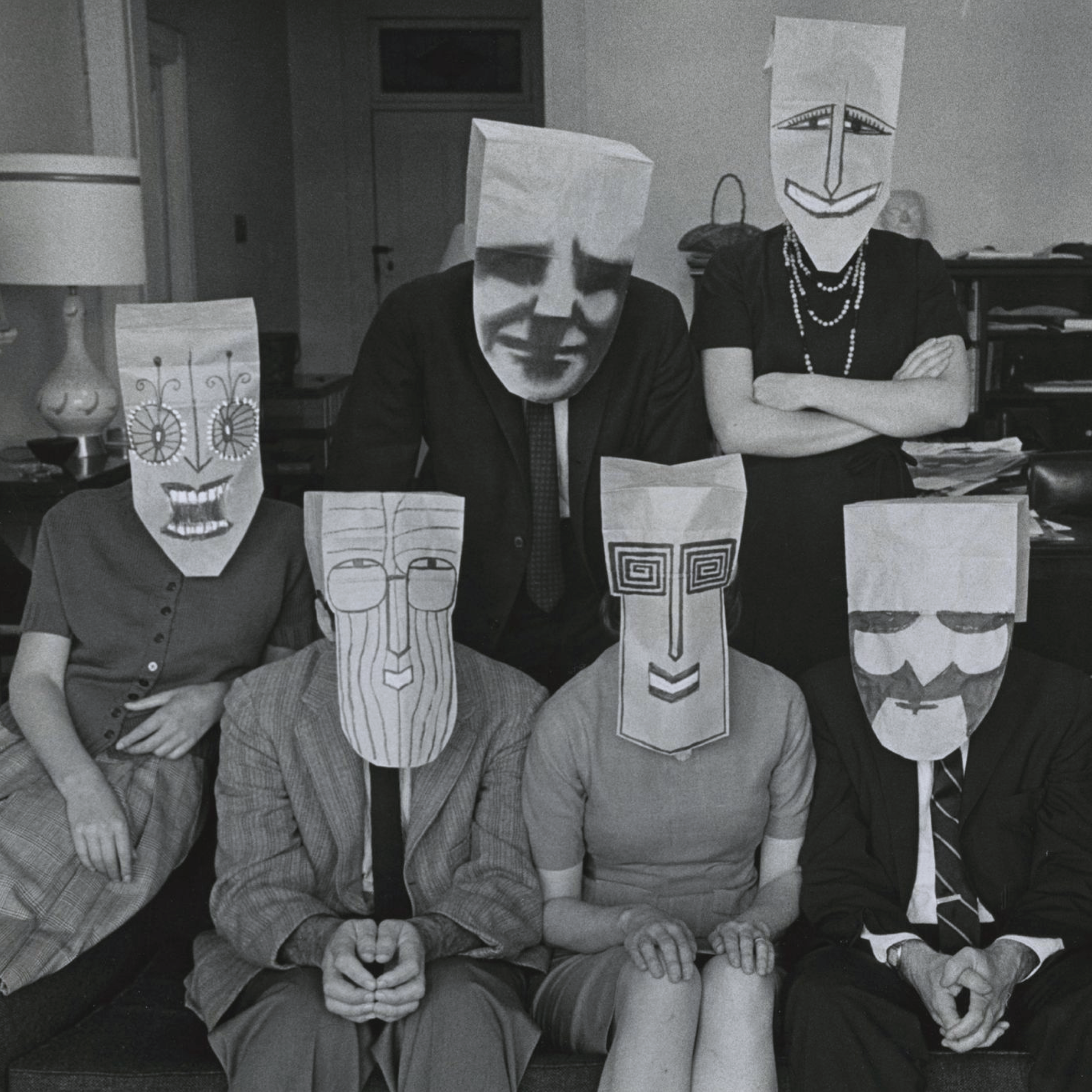  Untitled (from the Mask Series with Saul Steinberg), USA, 1962. Photo by Inge Morath. 
