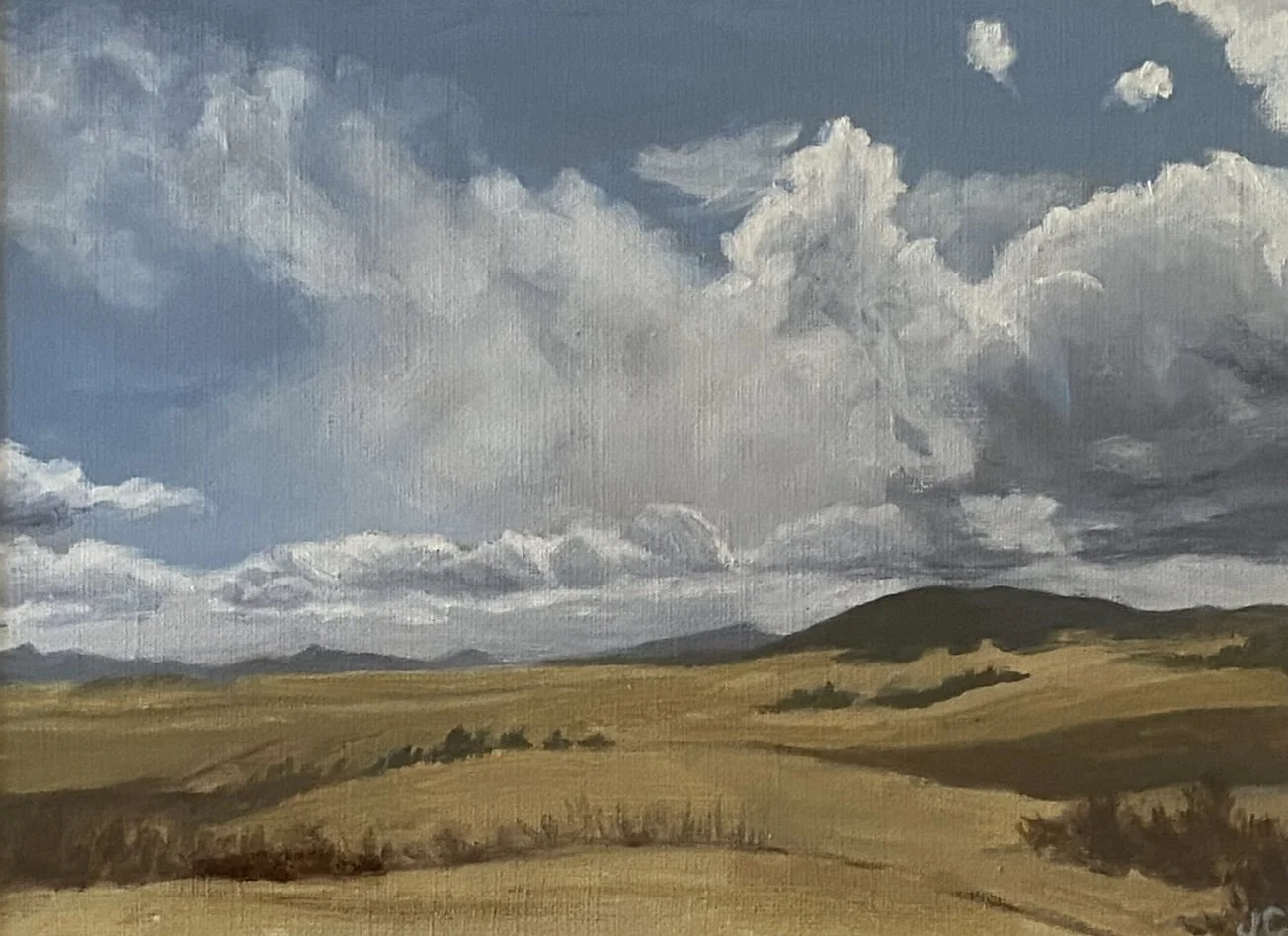 Colorado - distant view  6 x 8 in.  oil on Canson board - framed   2025  (sold)