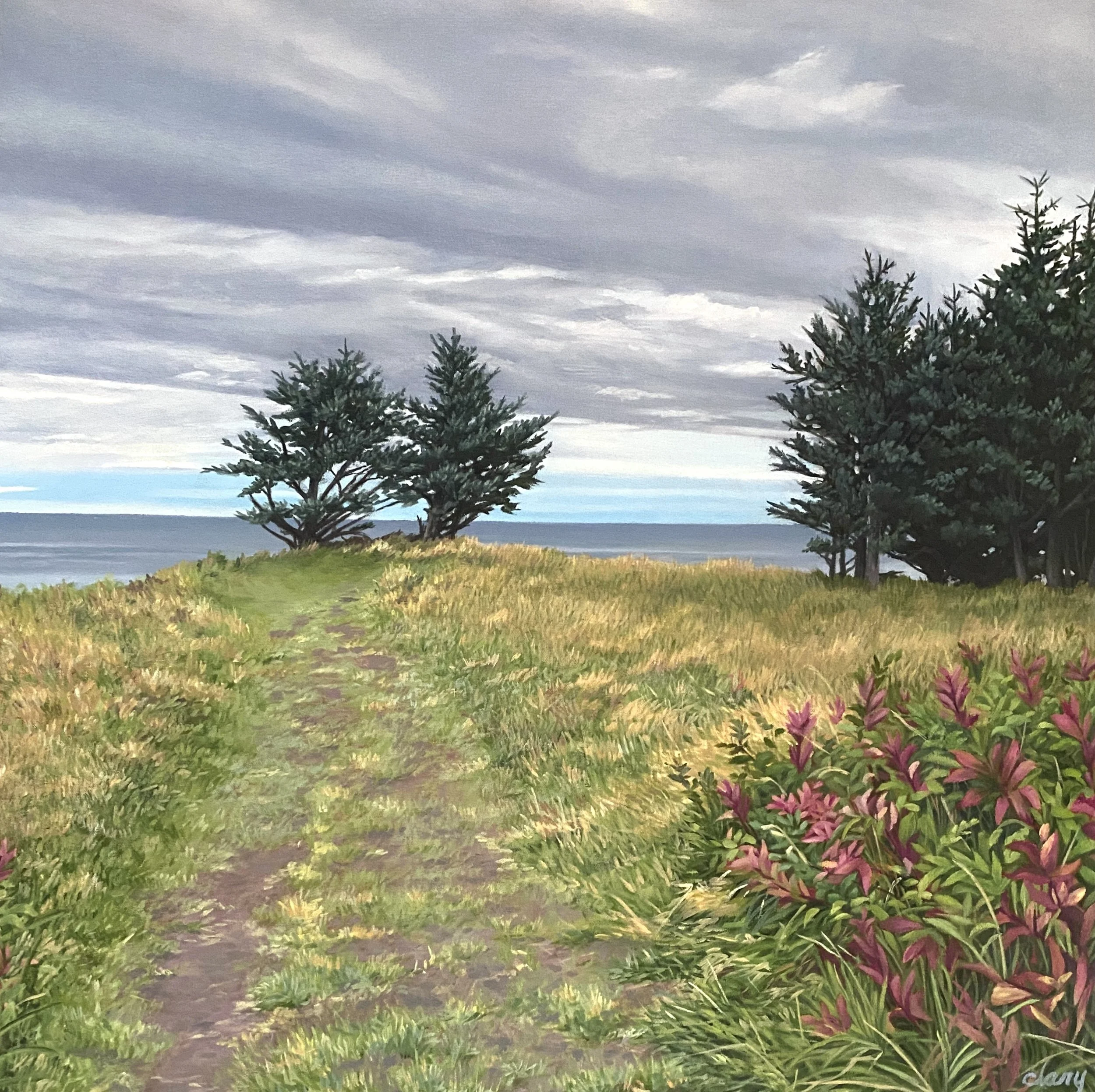 Land's end (Kodiak, AK) - September 17, 2025 4:46 pm  20 x 20 in. oil on stretched canvas  2025