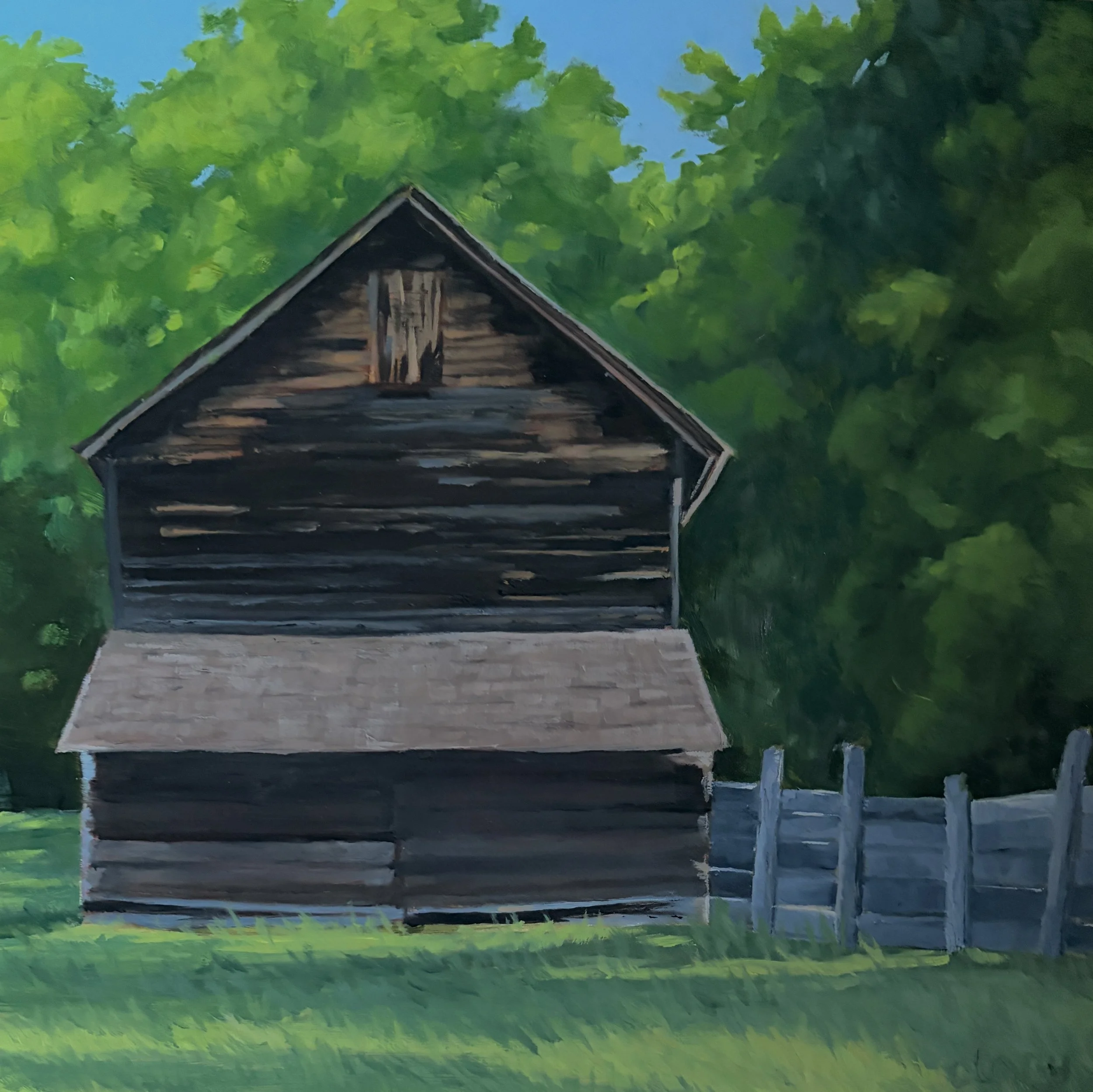 Tobacco factory  (Duke Homestead) 8 x 8 in.   $130, framed
