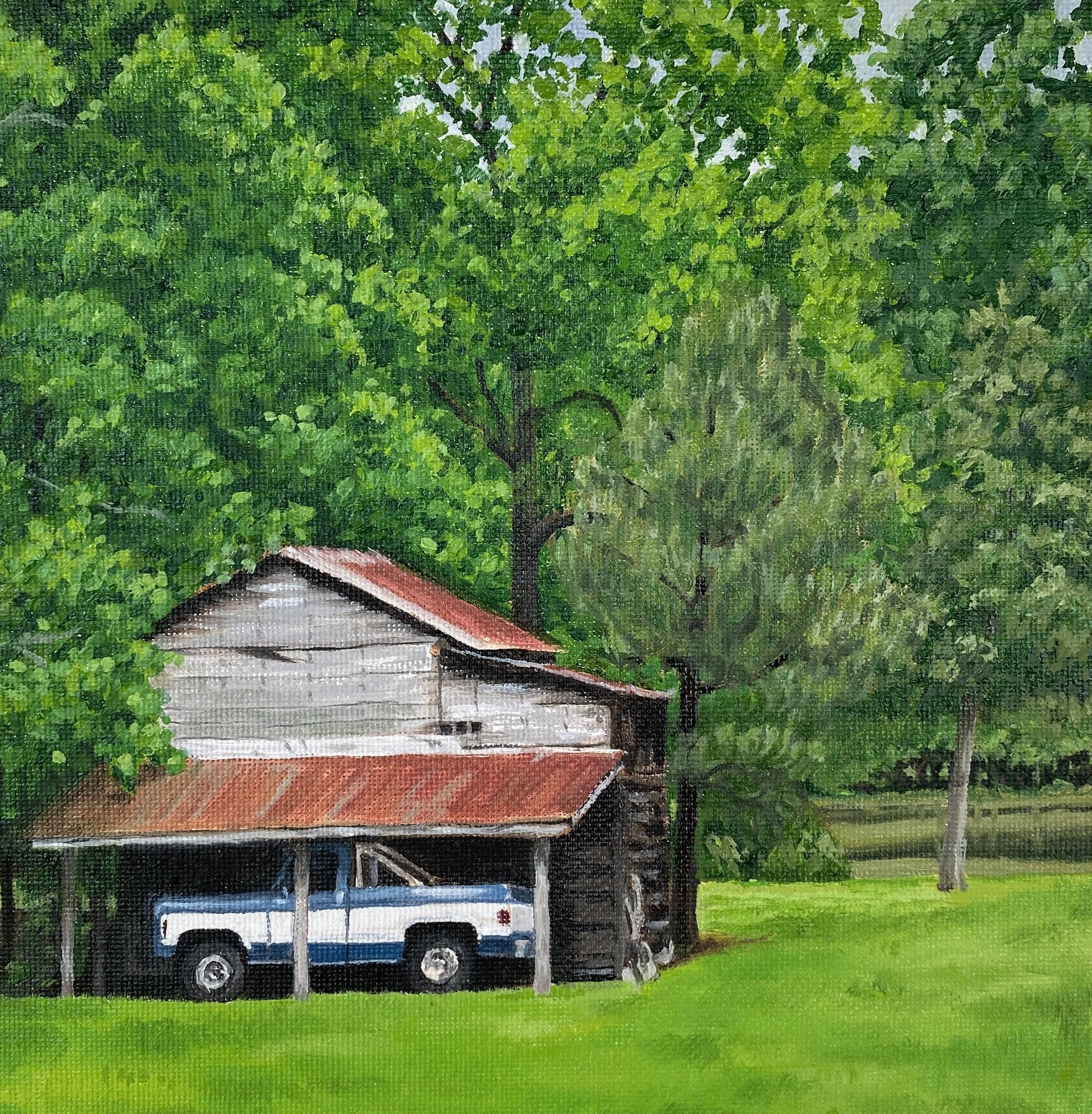 Mr. Tim's truck - May 7, 2022  3:07 pm  8 x 8 in. (sold)