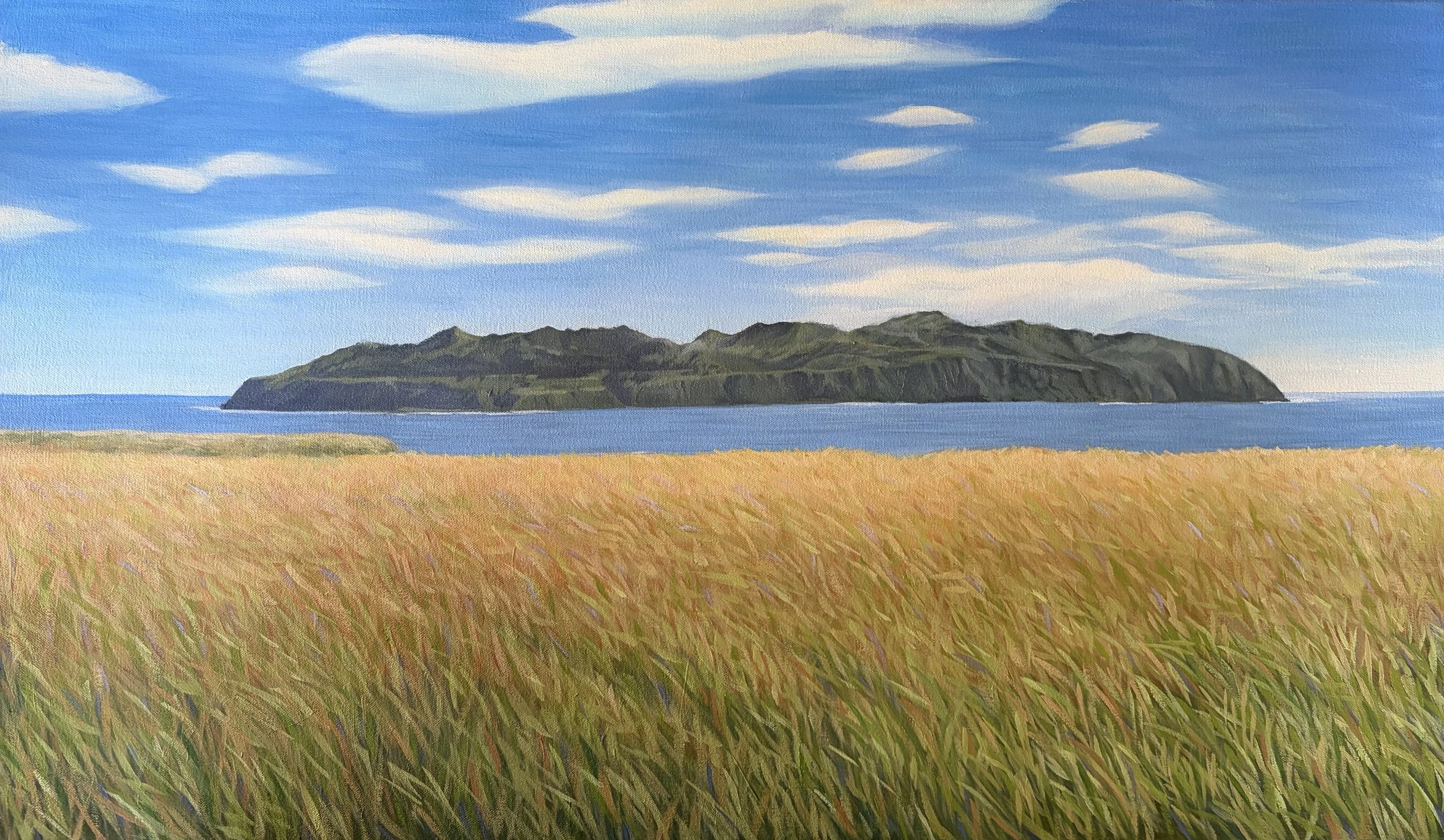 Land, sea, sky, island  14 x 24 in.  $700