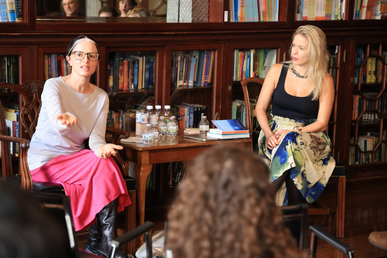 The New Yorker's Larissa MacFarquhar at a Manhattan Interintellect salon hosted by Anna Gát