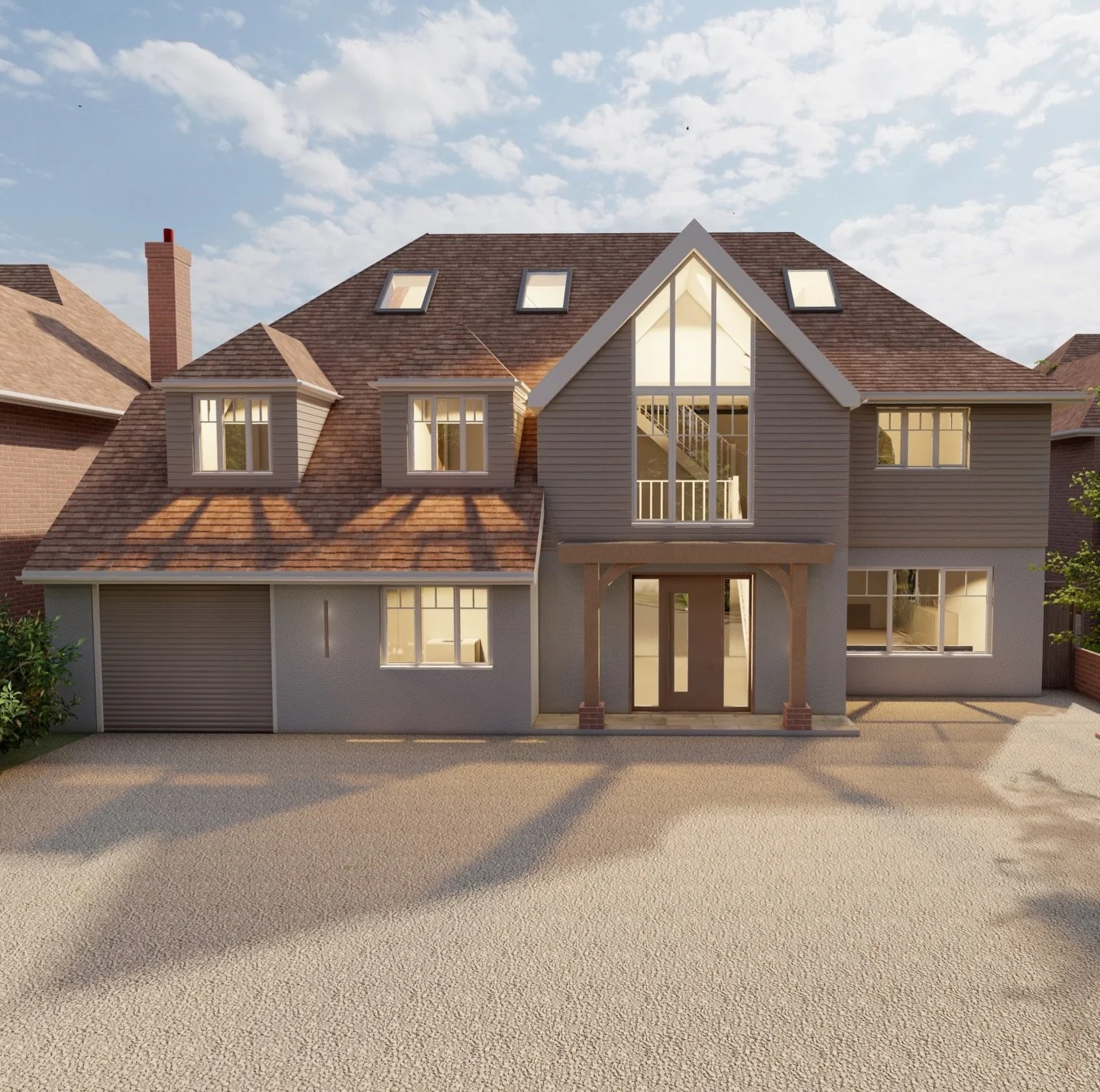 ✨ A first look at our latest residential project in Goring-by-Sea ✨

This design features a two-storey side extension, a full width rear extension, two storey front extension and a loft conversion, transforming the home into generous contemporary liv