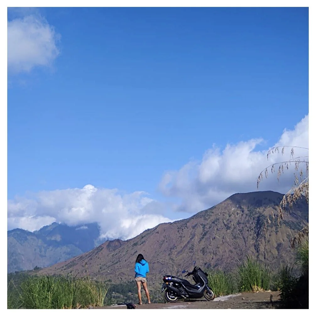 Looking over at Mount Batur, one of the two active volcanoes on the island of Bali.