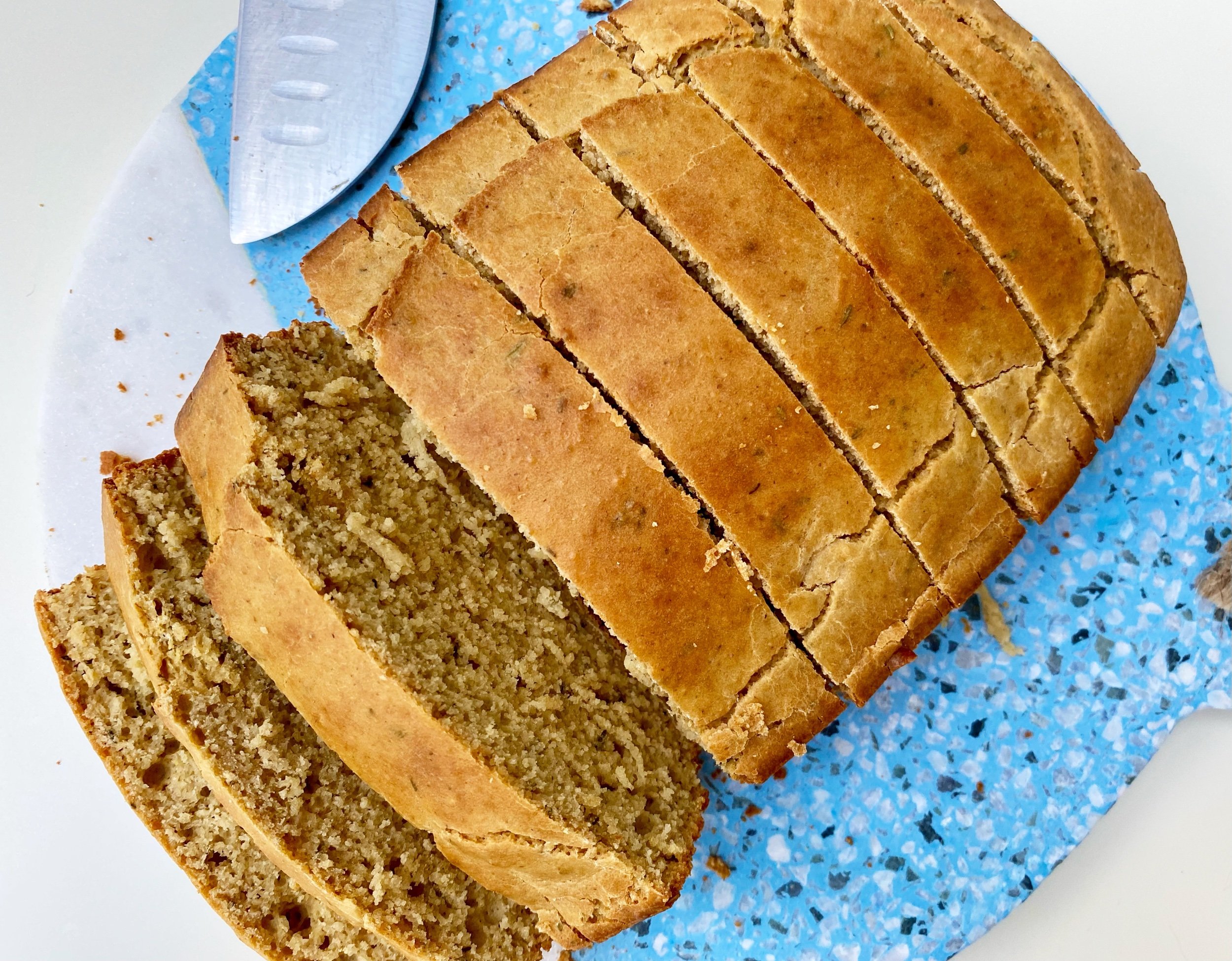 Oat Flour Herb-Garlic Bread