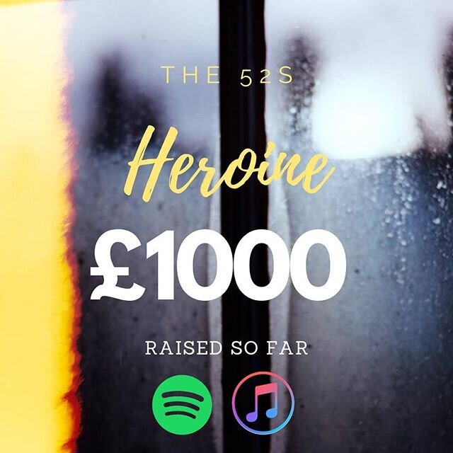 Heroine has just raised over &pound;1000 which is unbelievable. Thank you to everyone who's listened, shares and donated.
..
To celebrate, heroine is now on Spotify and other streaming services. The money from streams will still all go to @womens_aid
