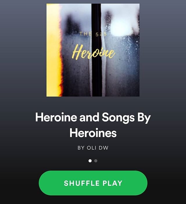 We've created a playlist on Spotify of songs by women who inspire us musically and otherwise to celebrate the release of Heroine. You can find it on our artist page on Spotify! .
Keep streaming and sharing as all the money continues to support victim