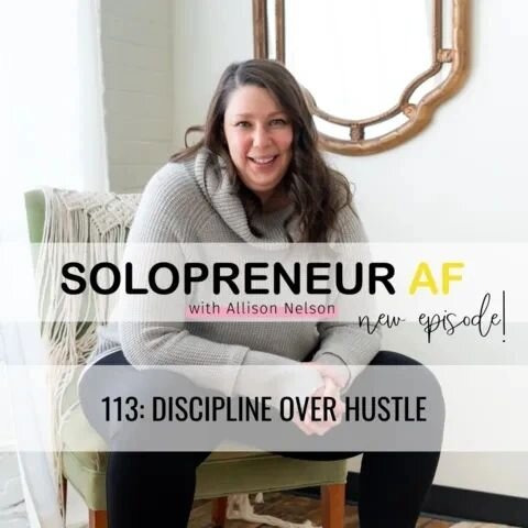 Confession: I'm a recovering workaholic. 

I've been in the hustle world (as a high achieving solopreneur, so have you), and I can tell you that the antidote to hustle is NOT to be free-flowing 100% of the time. Instead, it's discipline. 

If you're 