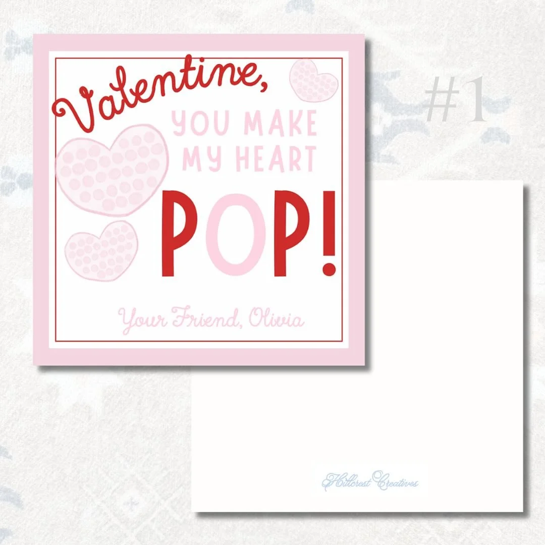 Love is in the air! My very first set of VALENTINES cards ❤️ What better way to show love than supporting a small business, and having something personalized for your Valentines 😉 These are perfect for gifts, school treats, and more! Each tag can be
