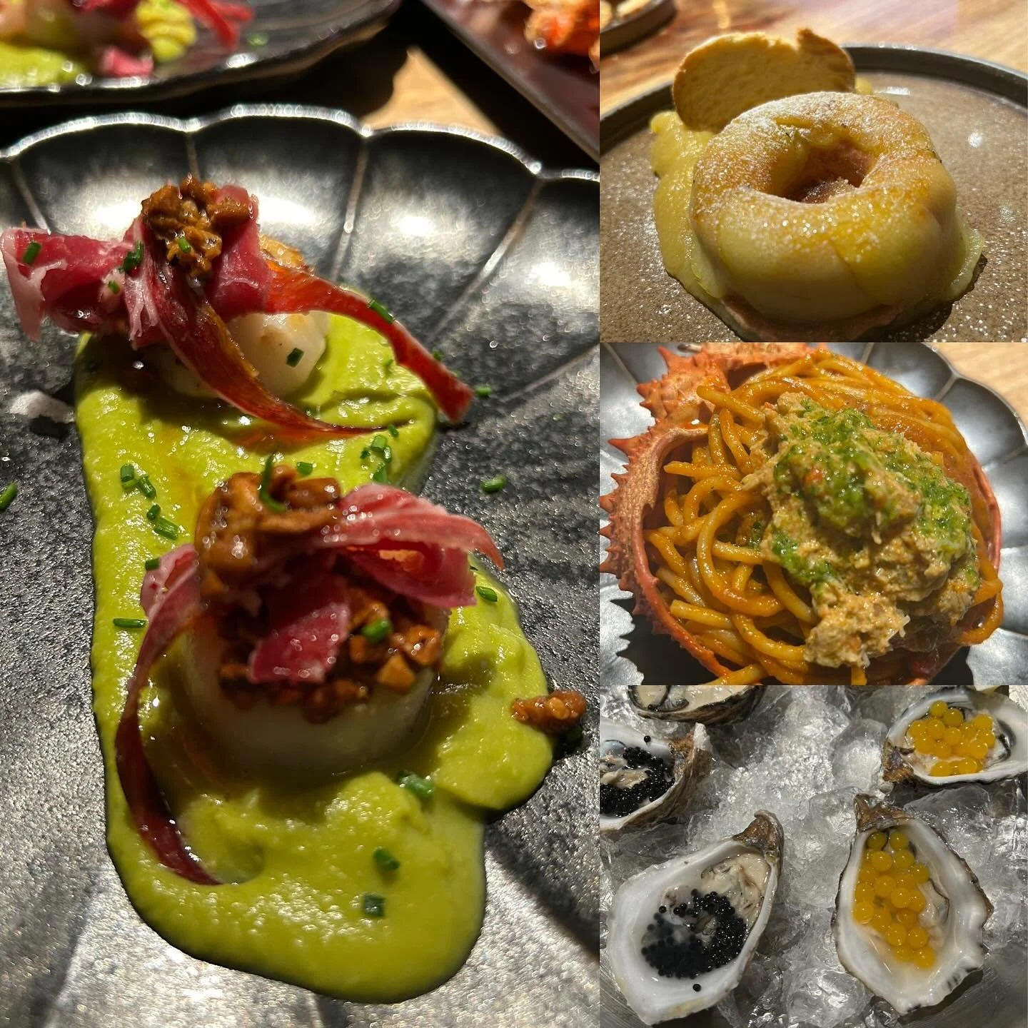 Playful, tasty and elegant: @tapas2254 is a wonderful spot to check out in #barcelona my favorites? #foiegras donut and the #oysters with passion fruit bubbles #itsallmagical💫 

The cook #capybara is just a happy vibe 👩🏻&zwj;🍳✨