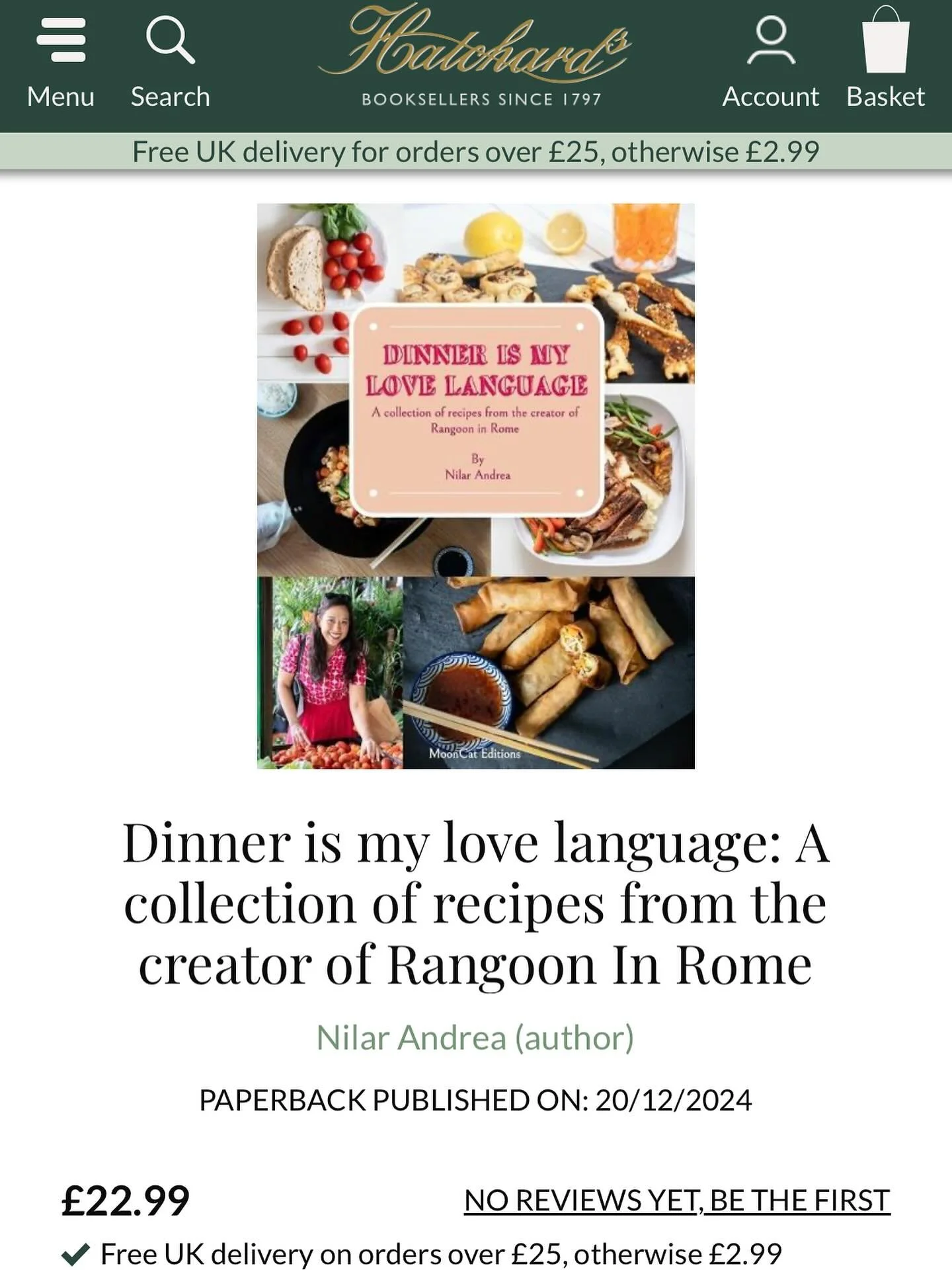 Celebrating another bookstore! Dinner is my Love Language now available at Hatchard&rsquo;s! Time to come back to #london 🇬🇧 to celebrate 😎✨👩🏻&zwj;🍳 #happyday #happychef #indieauthor #indieauthorsofinstagram