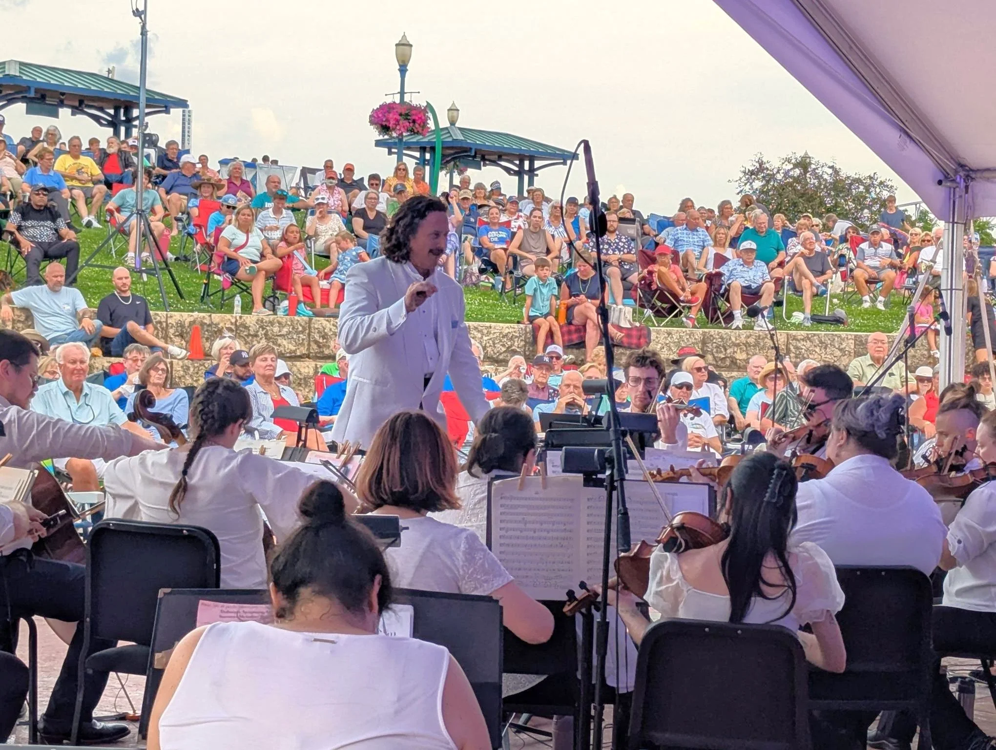 Dubuque Symphony Orchestra playing at the Alliant Amphitheater for Music at the Star