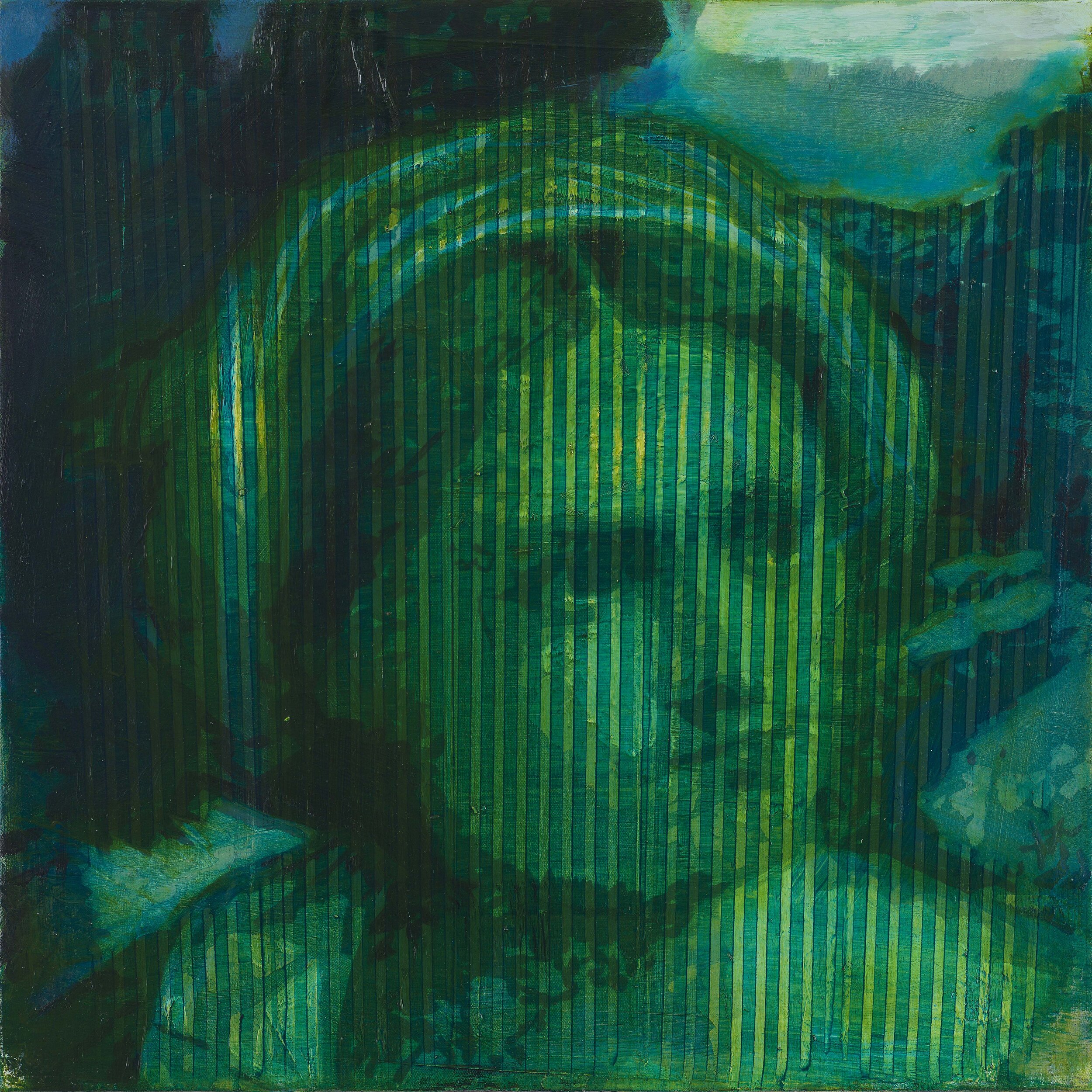 Listener (2015), oil on canvas, 50x50 cm