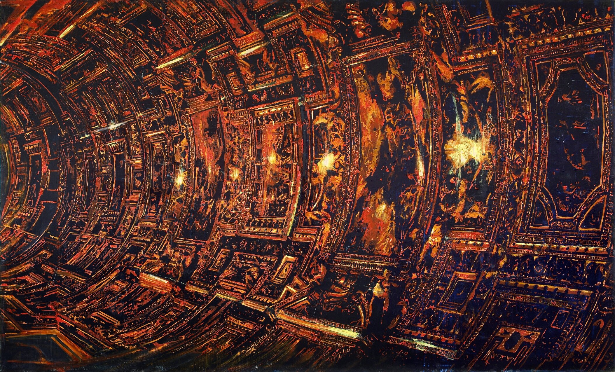 Ceiling (2011), oil on canvas, 140x220 cm