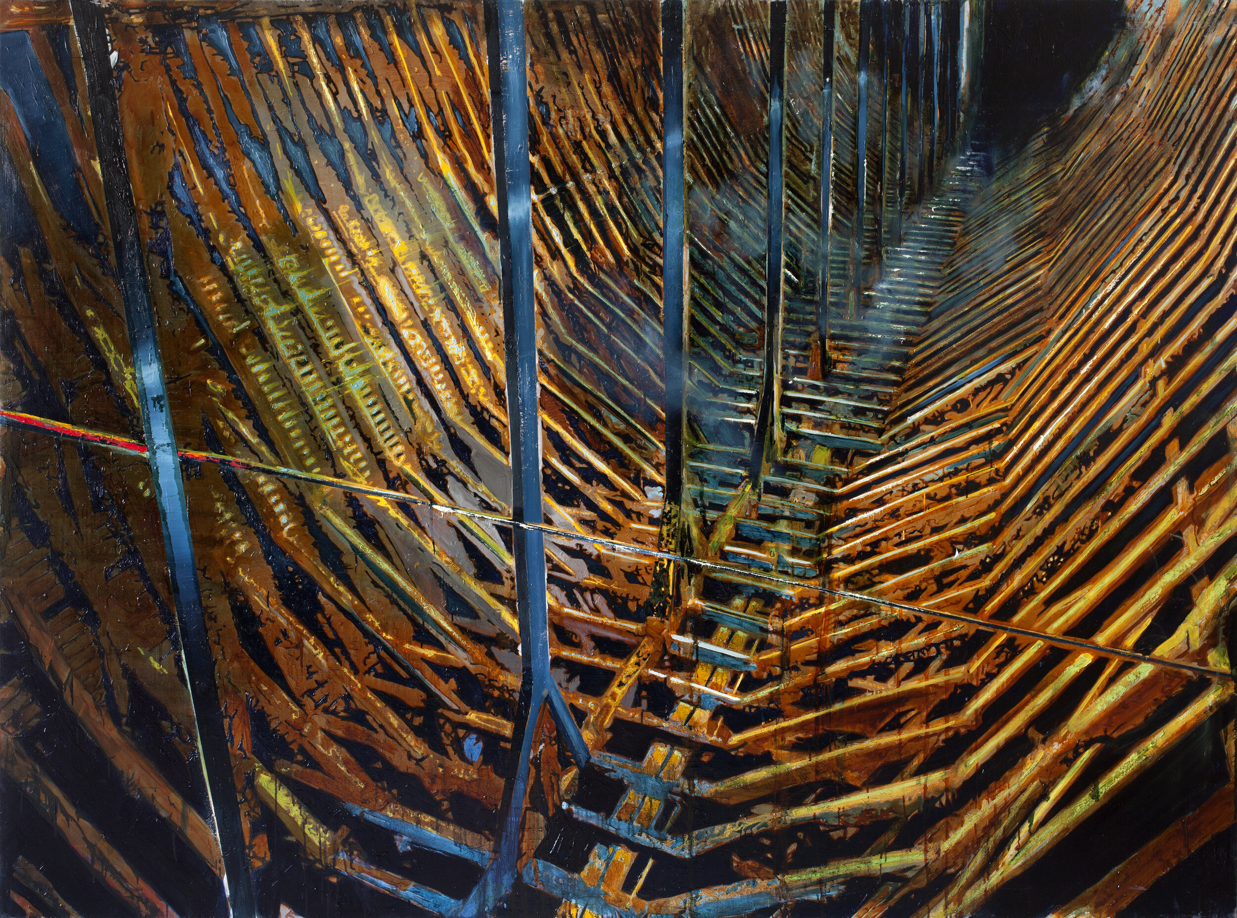 Ceiling (2012), oil on canvas,	200x270 cm