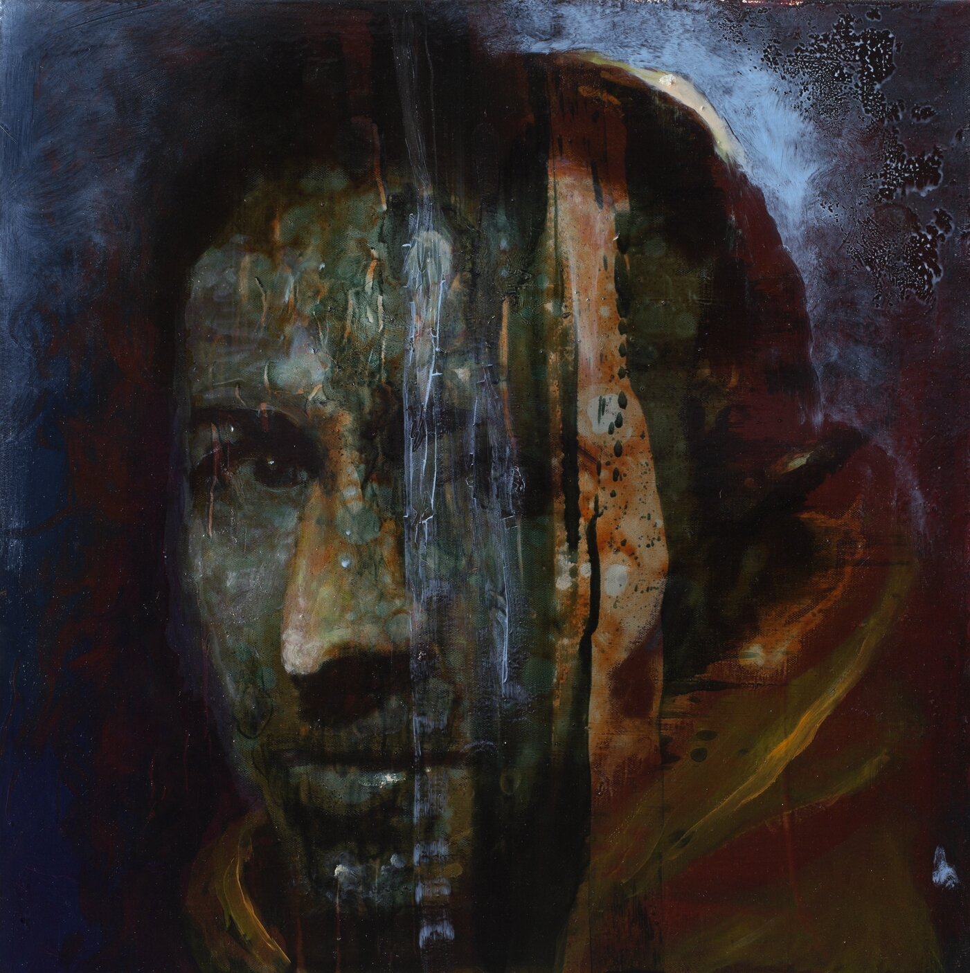 Listener (2012), oil on canvas, 50x50 cm