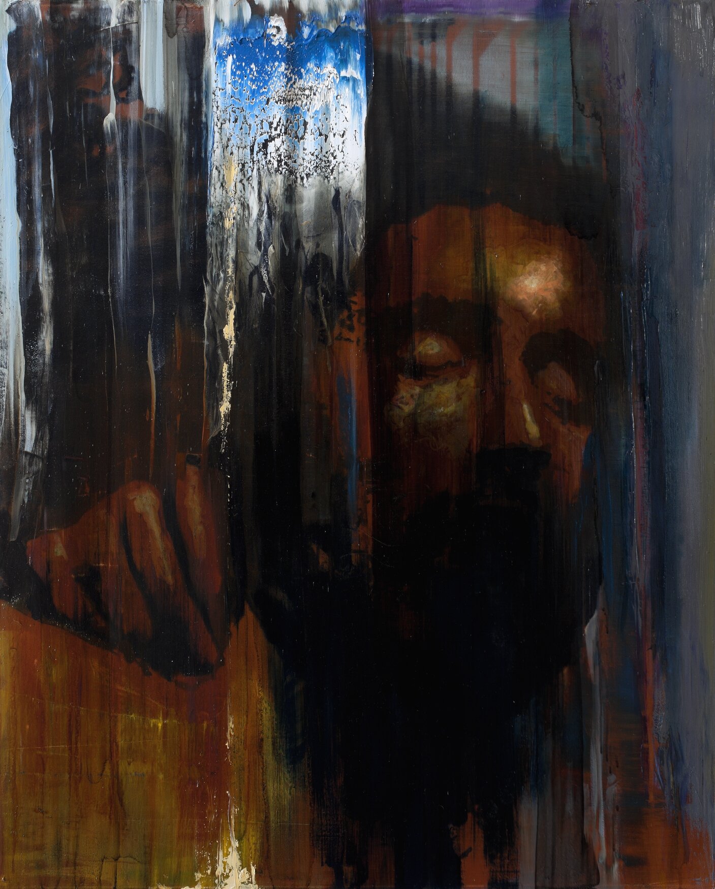 Listener (2012), oil on canvas, 117x97 cm