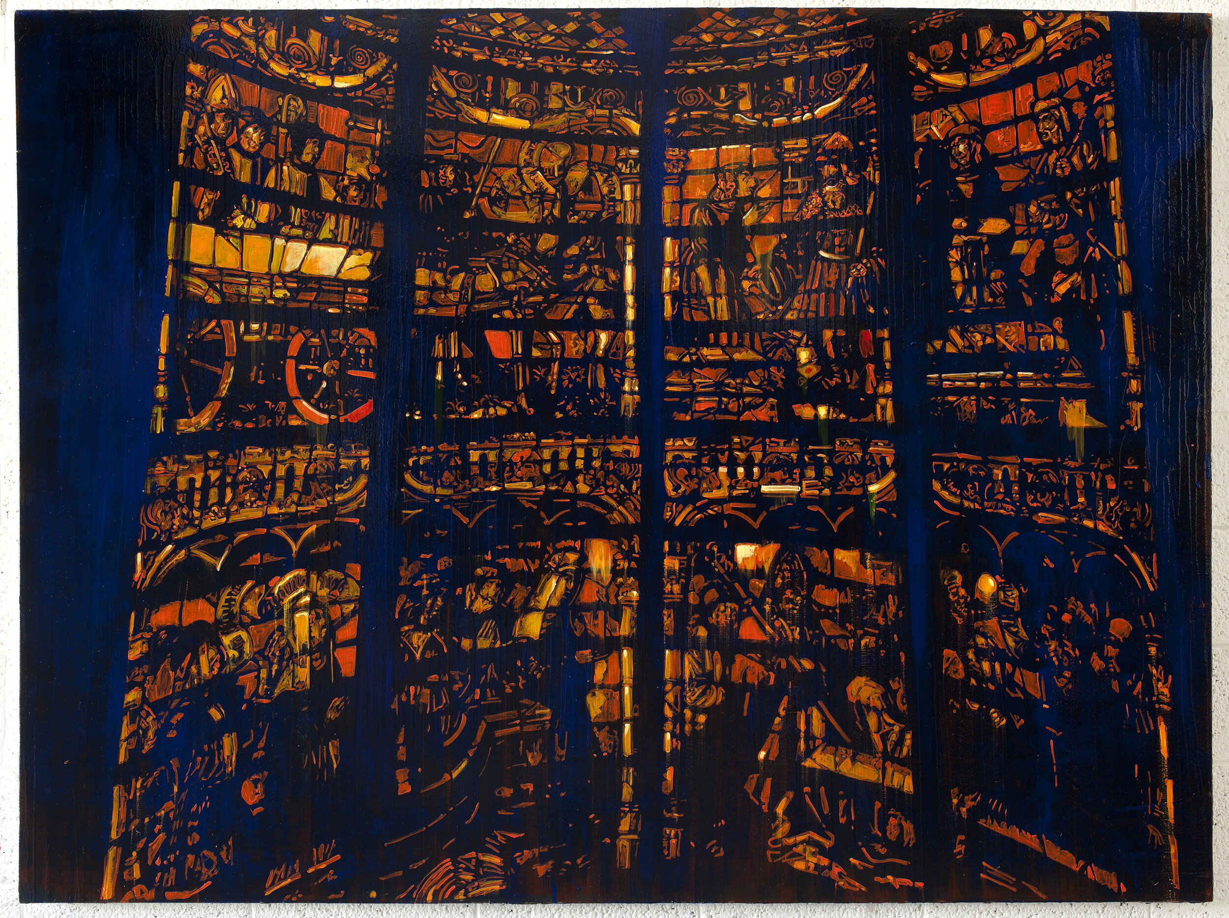 Stained Glass (2012), oil on canvas, 160 x 215 cm