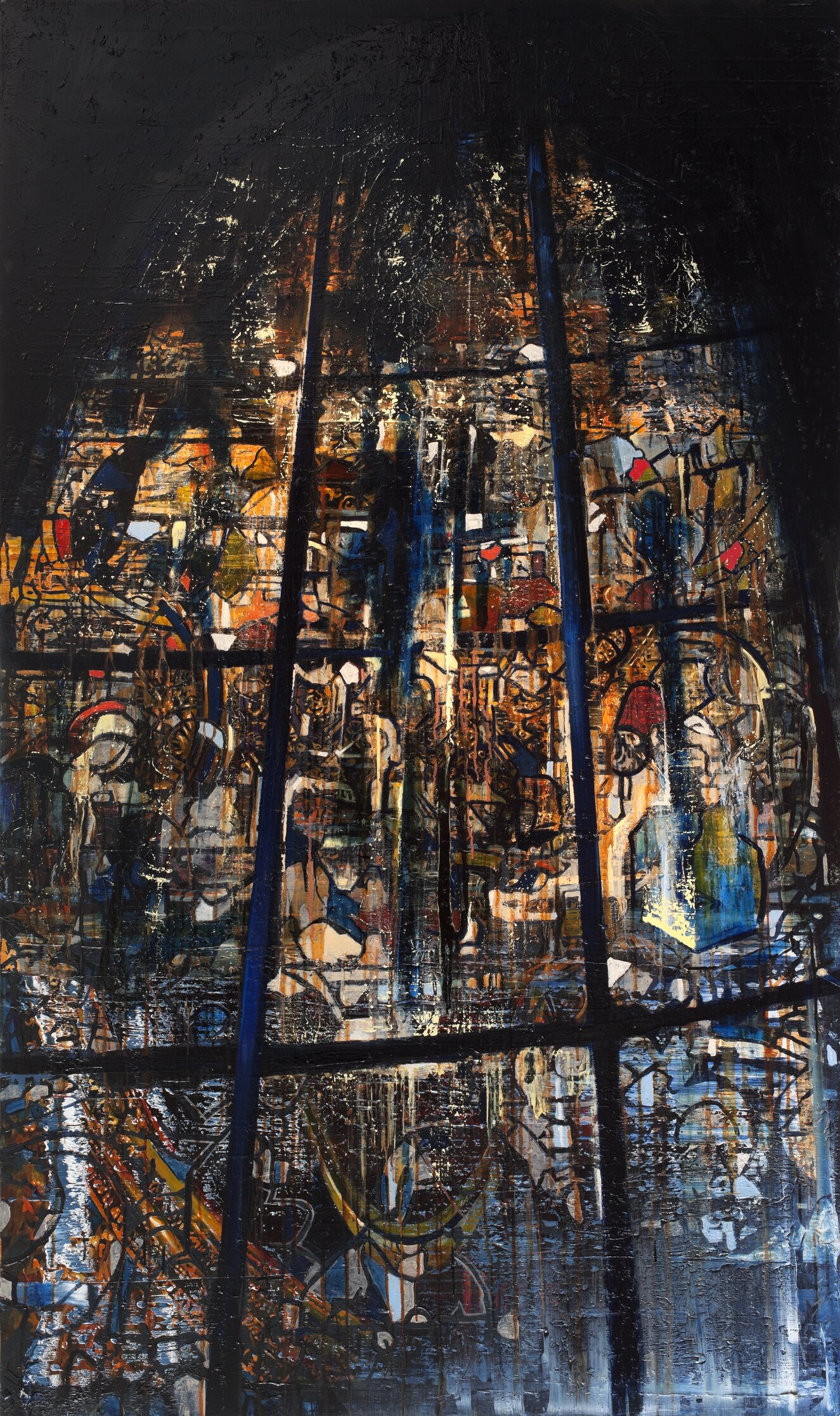 Stained Glass (2011), oil on canvas, 240 x 150 cm