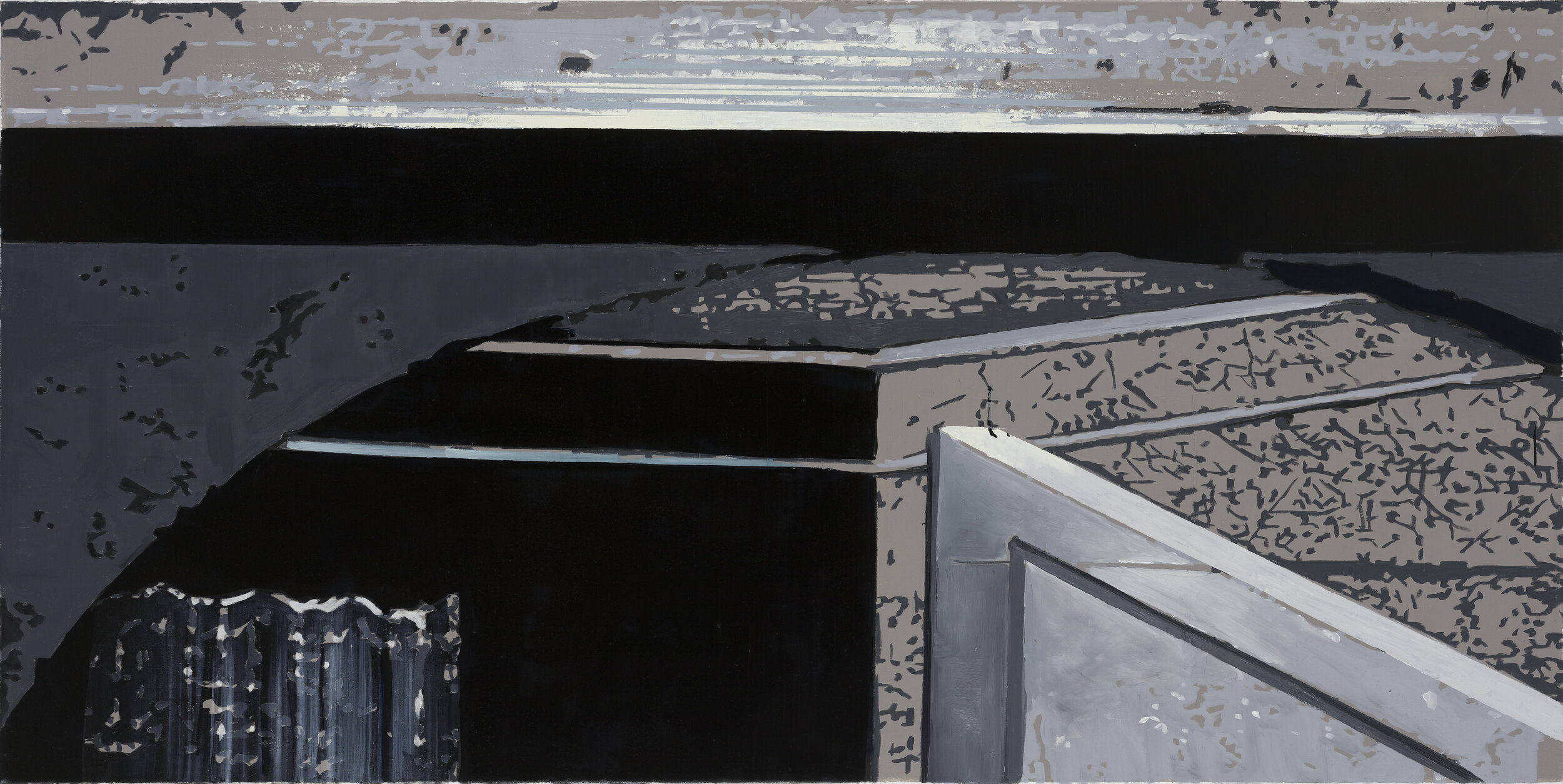 Corner, 2017, oil on canvas, 100x200 cm