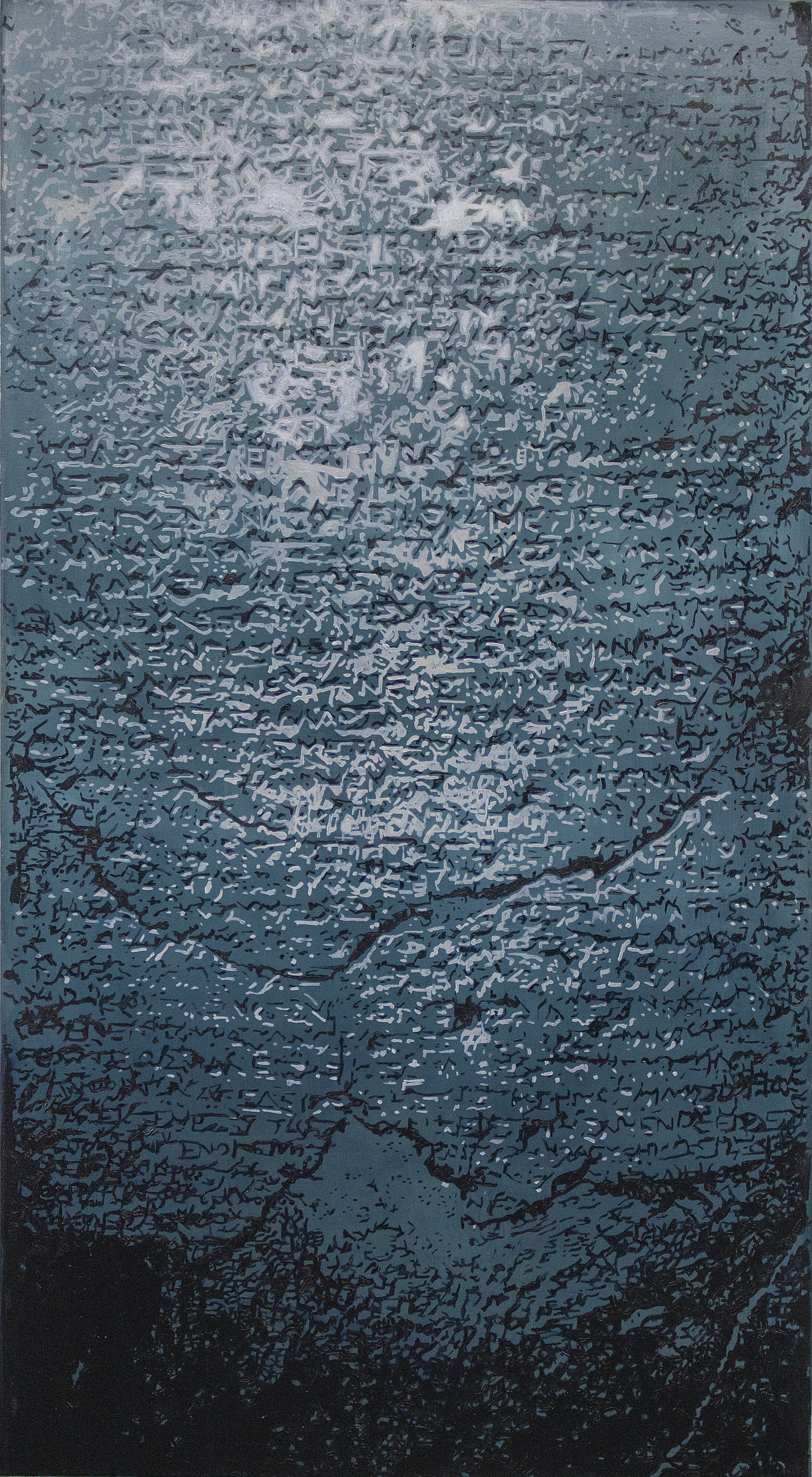 Stone (2018), oil on canvas, 200x110 cm 