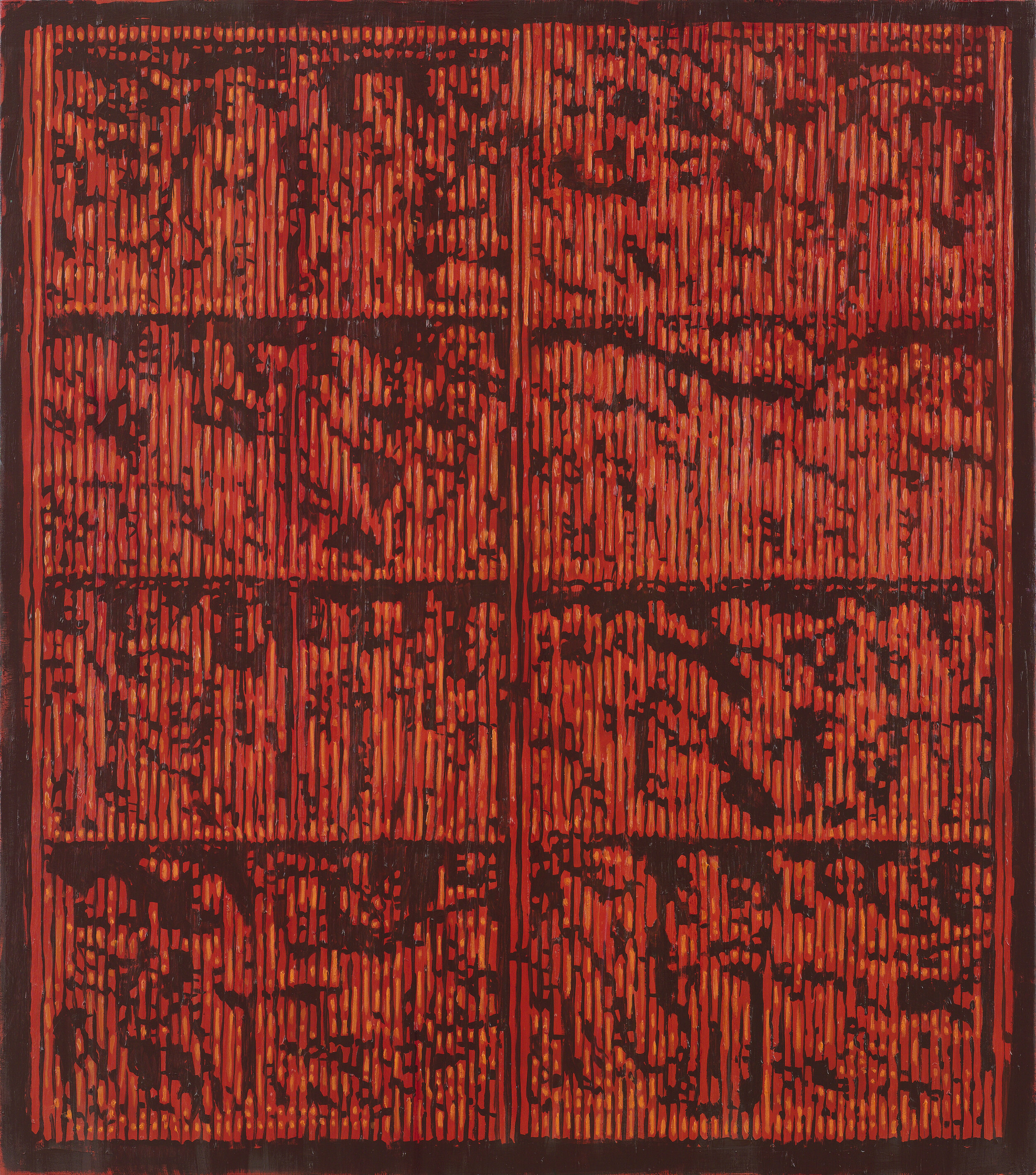 Procession (2015), oil on canvas, 135x120 cm