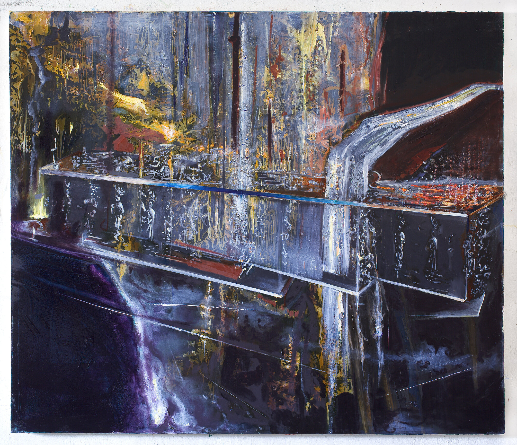 Moving Grave (2010), oil on canvas, 145x200 cm