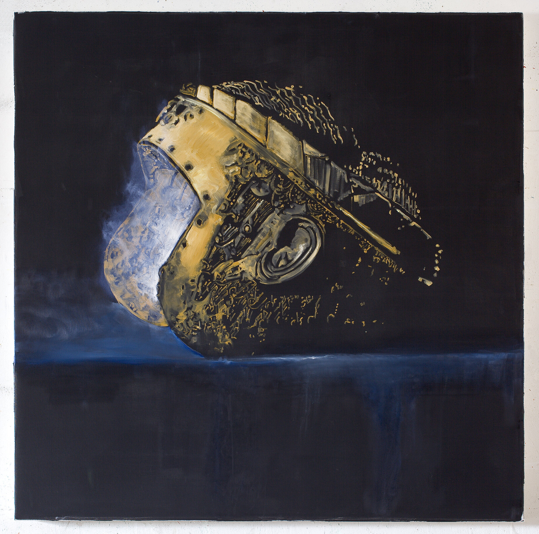 Head (2010), oil on canvas, 150x150 cm