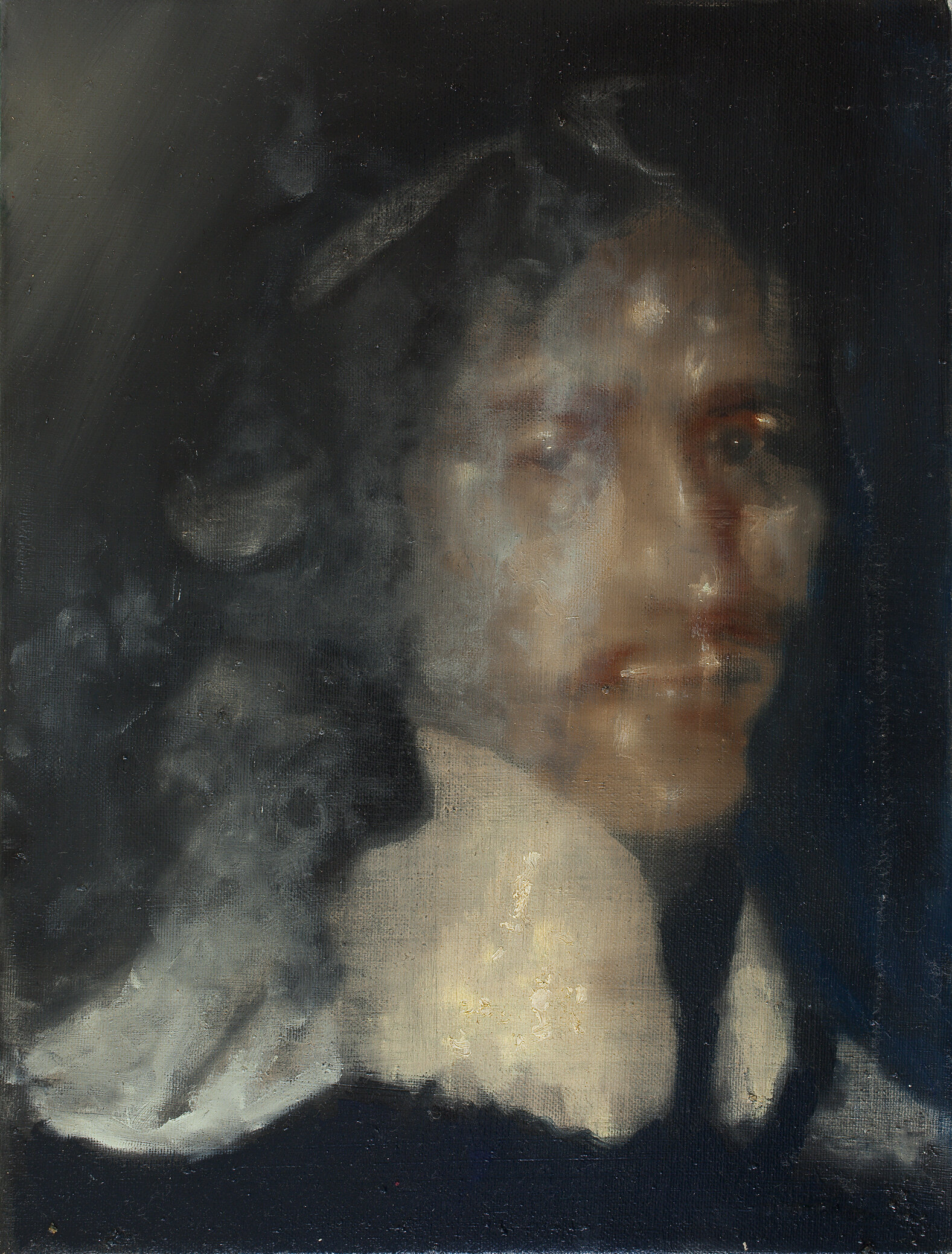 Listener, 2011, oil on canvas, 40x30 cm