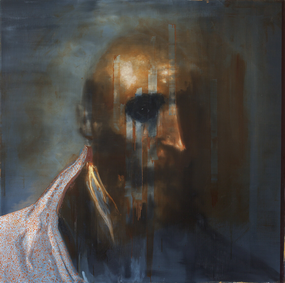 Listener (2011), oil on canvas, 150x150 cm