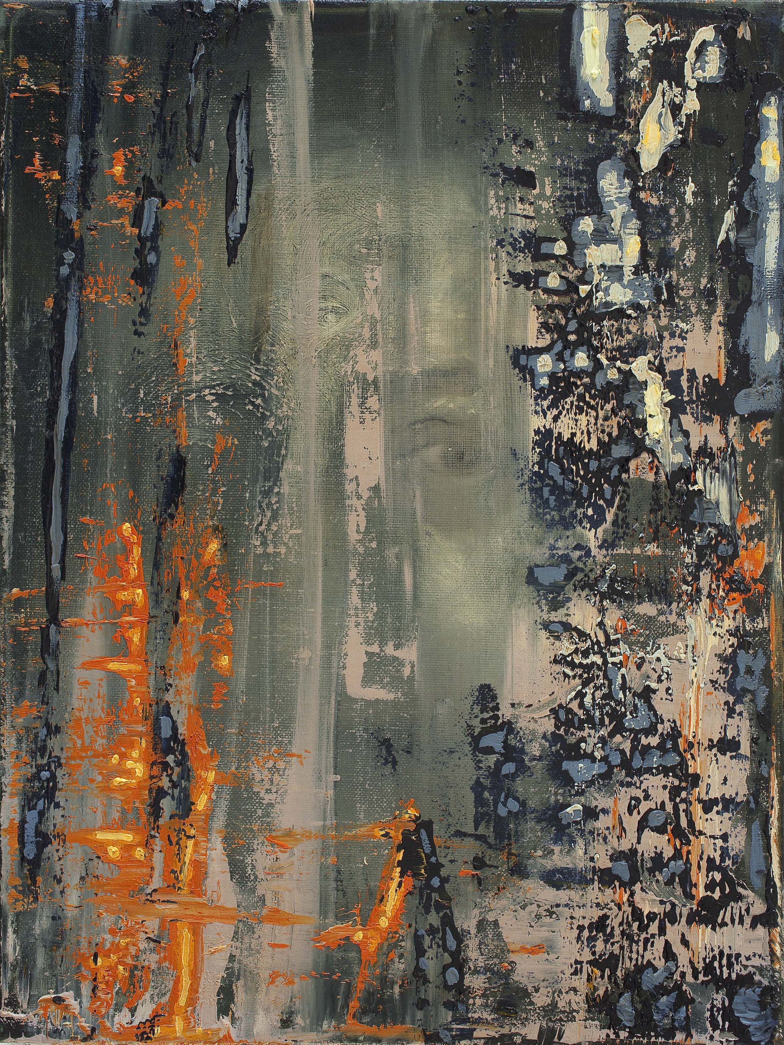 Listener (2011), oil on canvas, 40x30 cm