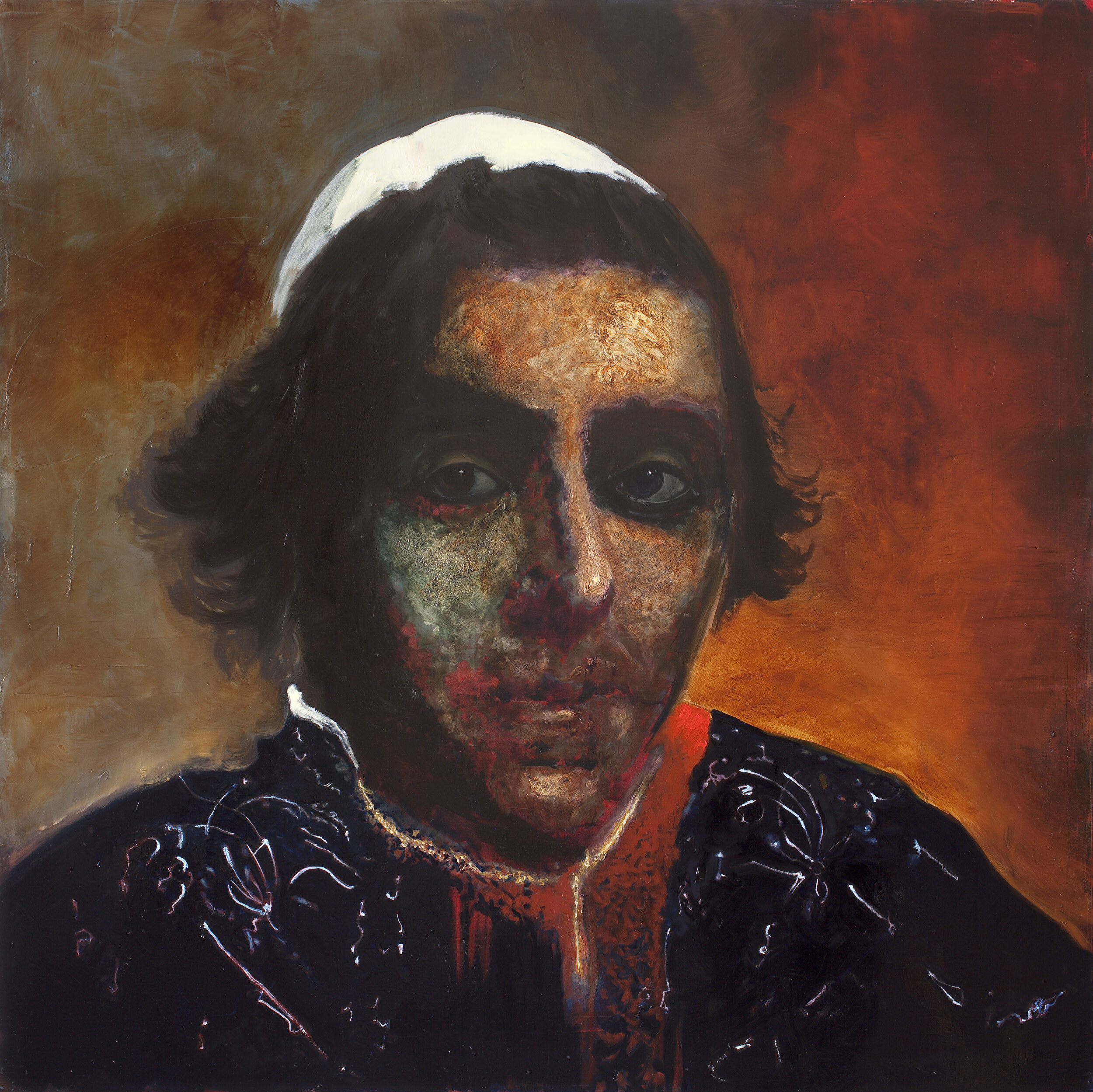 Listener (2012), oil on canvas, 150x150 cm