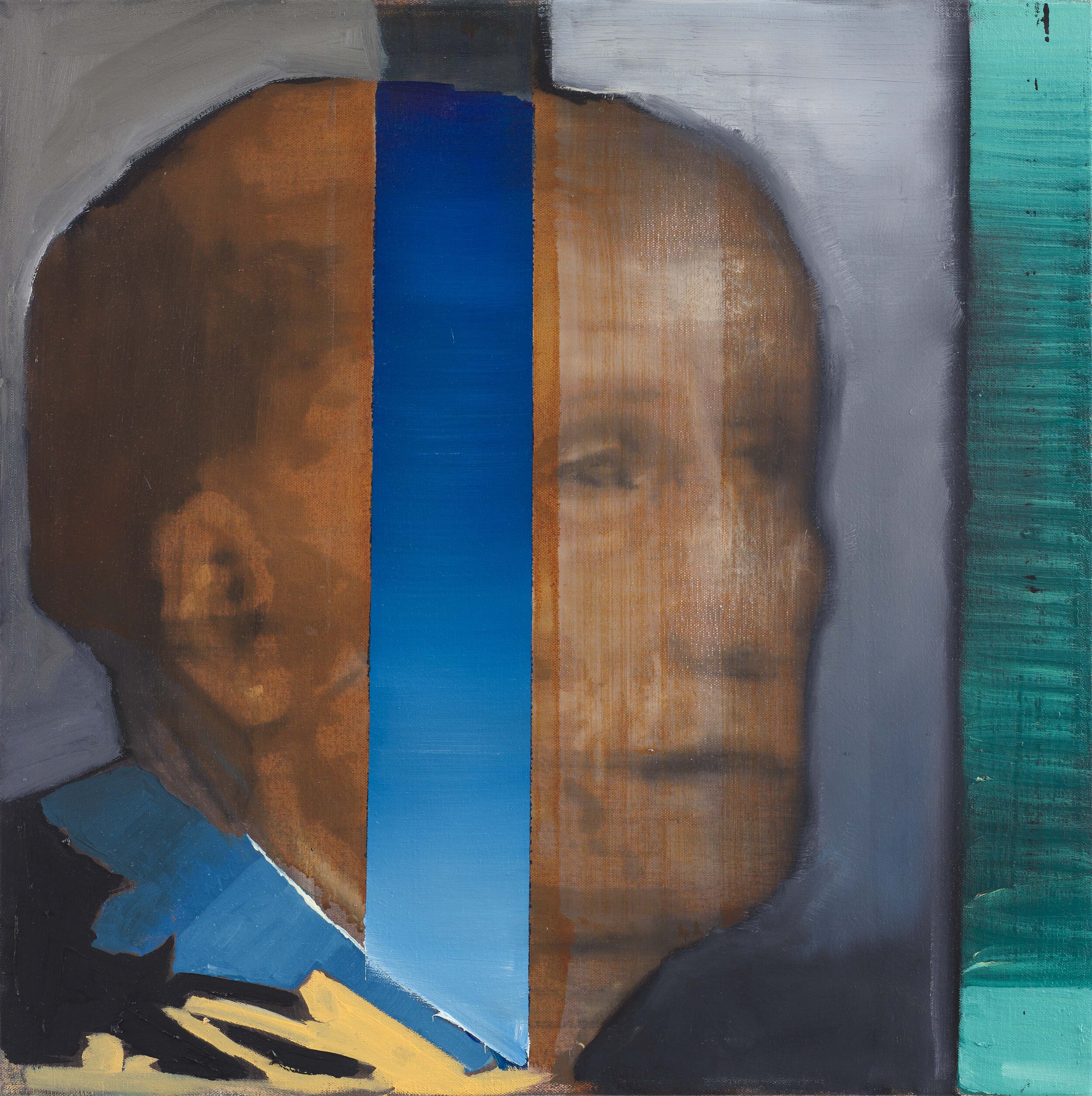Listener (2015), oil on canvas, 50x50 cm