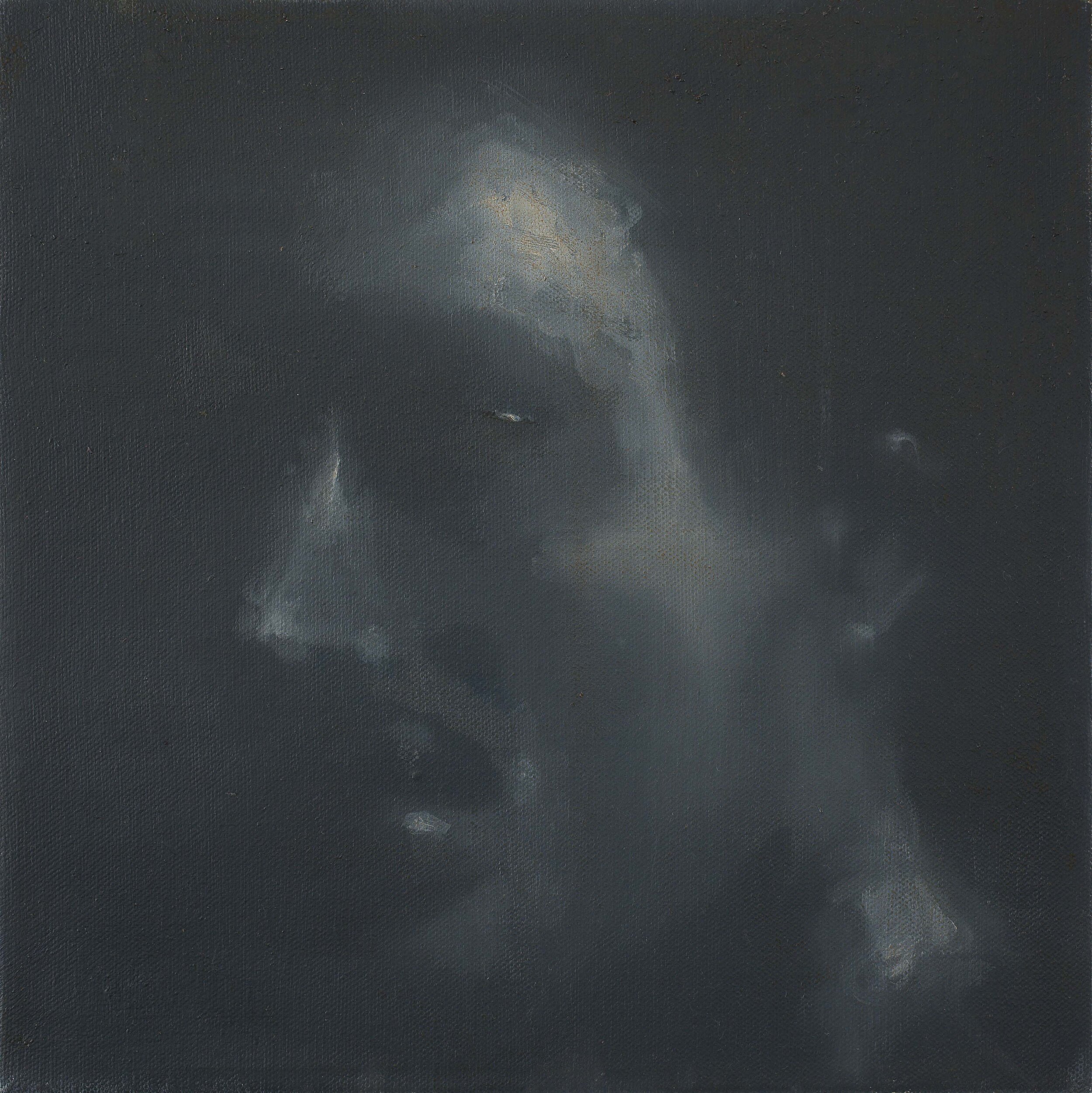 Listener (2011), oil on canvas, 30x30 cm 