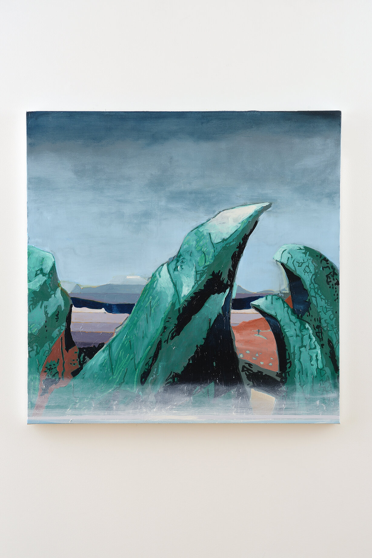   Curve , (2020), oil on canvas, 100x100 cm 