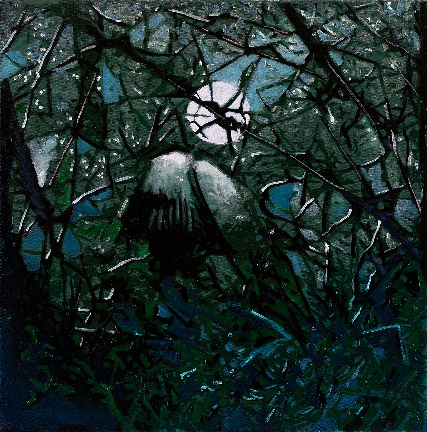   Echolocation IV, (2022)   oil on canvas 60x60 cm  