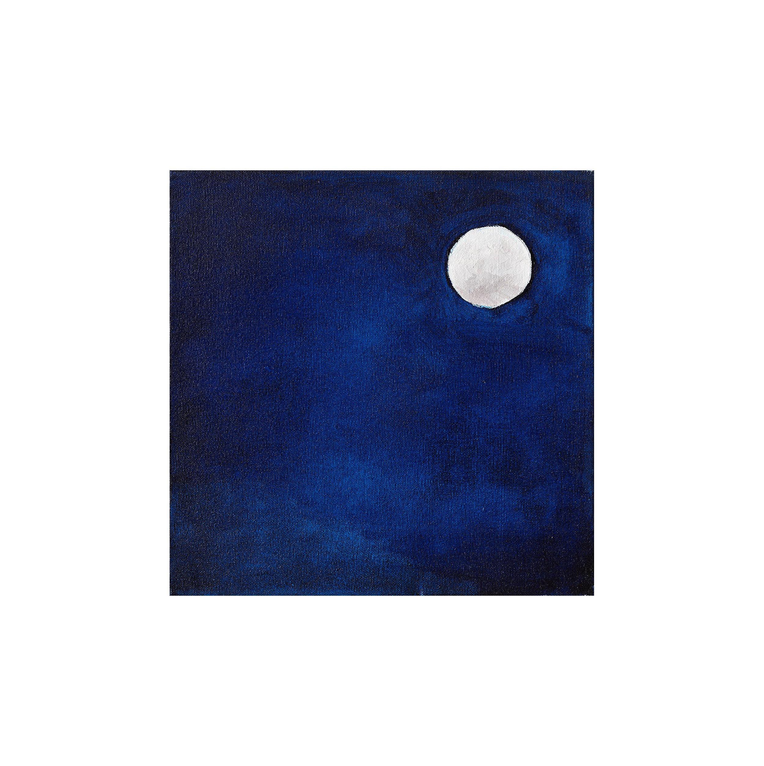   Moon, (2022)   oil on canvas 30x30 cm    