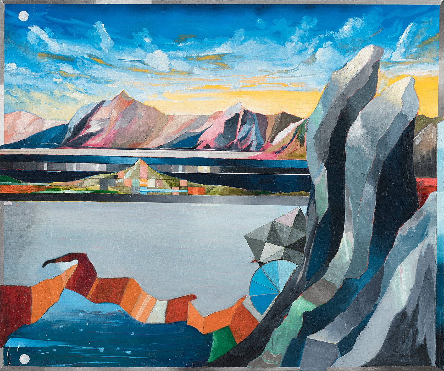 Lake One (2023) oil on canvas , 150x180 cm