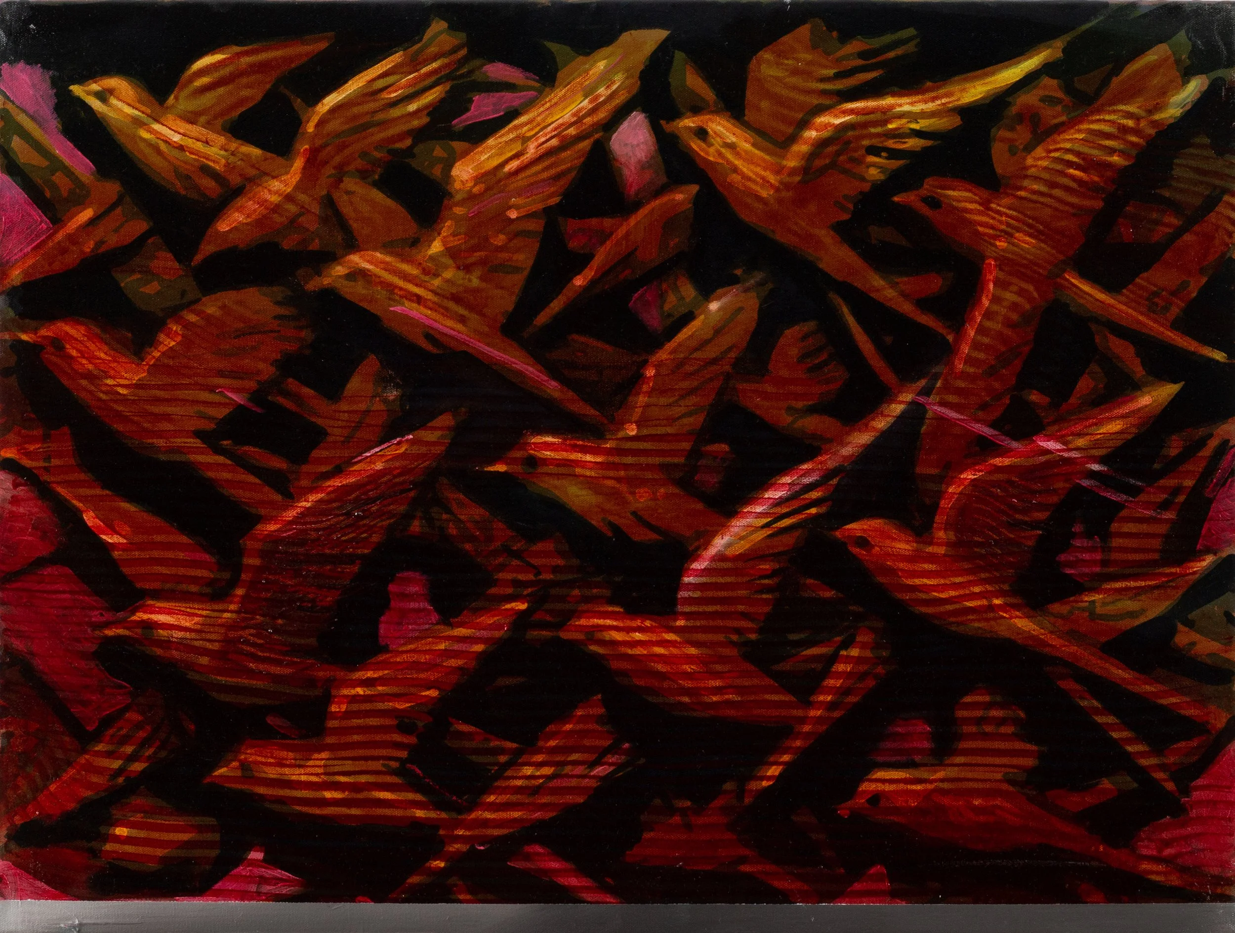 Synapse B, 2026, oil on canvas, 60x60 cm