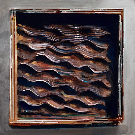 Wave Stone 1, 2026, oil on canvas, 60x60 cm