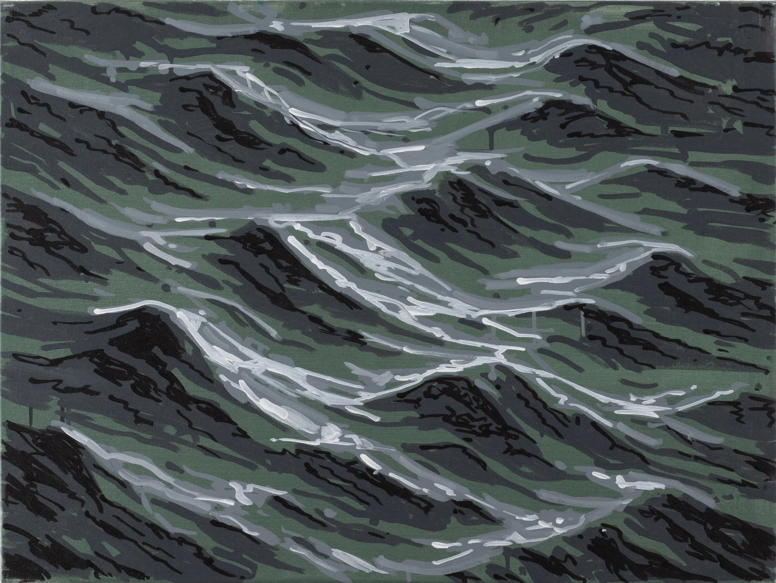 Wave Stone 3, 2026, oil on canvas, 60x60 cm