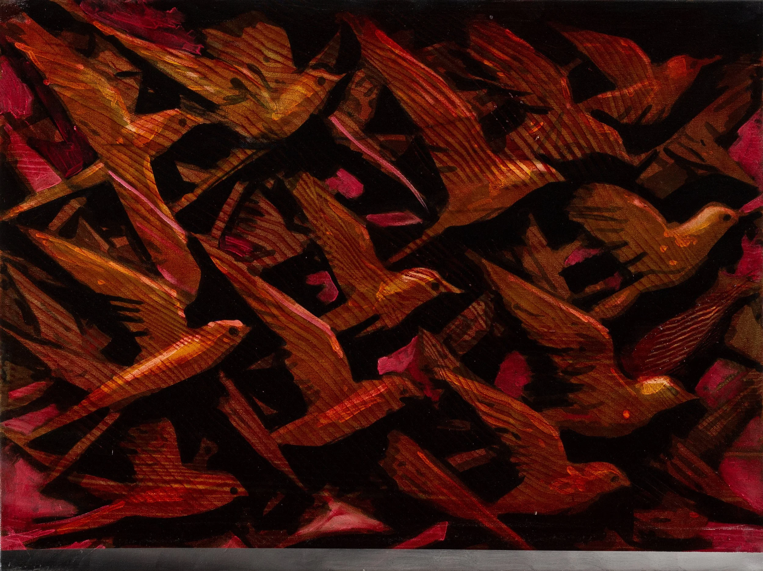 Listener, 2026, oil on canvas, 80x60 cm