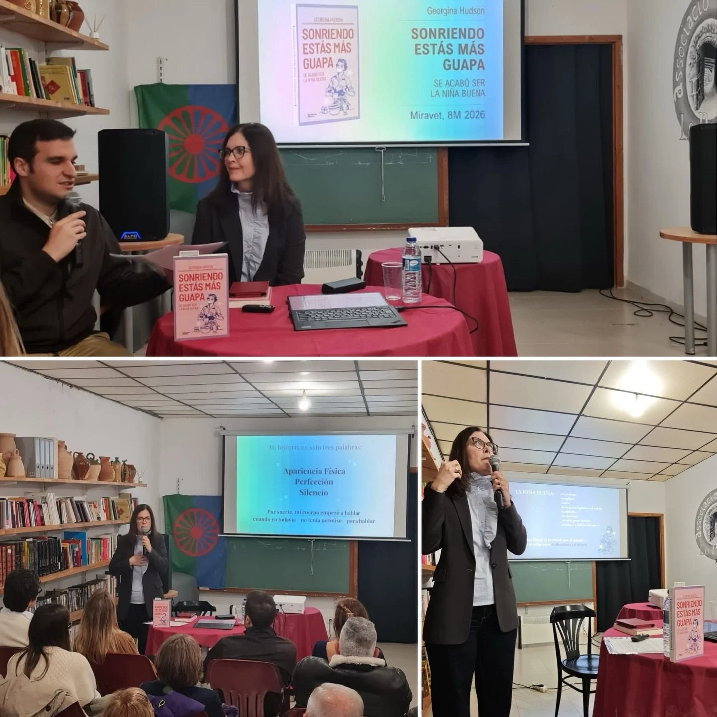 Fui a Miravet a compartir mi libro por el 8M.

Durante la charla fui haciendo algunas preguntas sobre el s&iacute;ndrome de la ni&ntilde;a buena:

Y poco a poco empezaron a levantarse las manos, primero t&iacute;midas, luego con un sentir compartido.