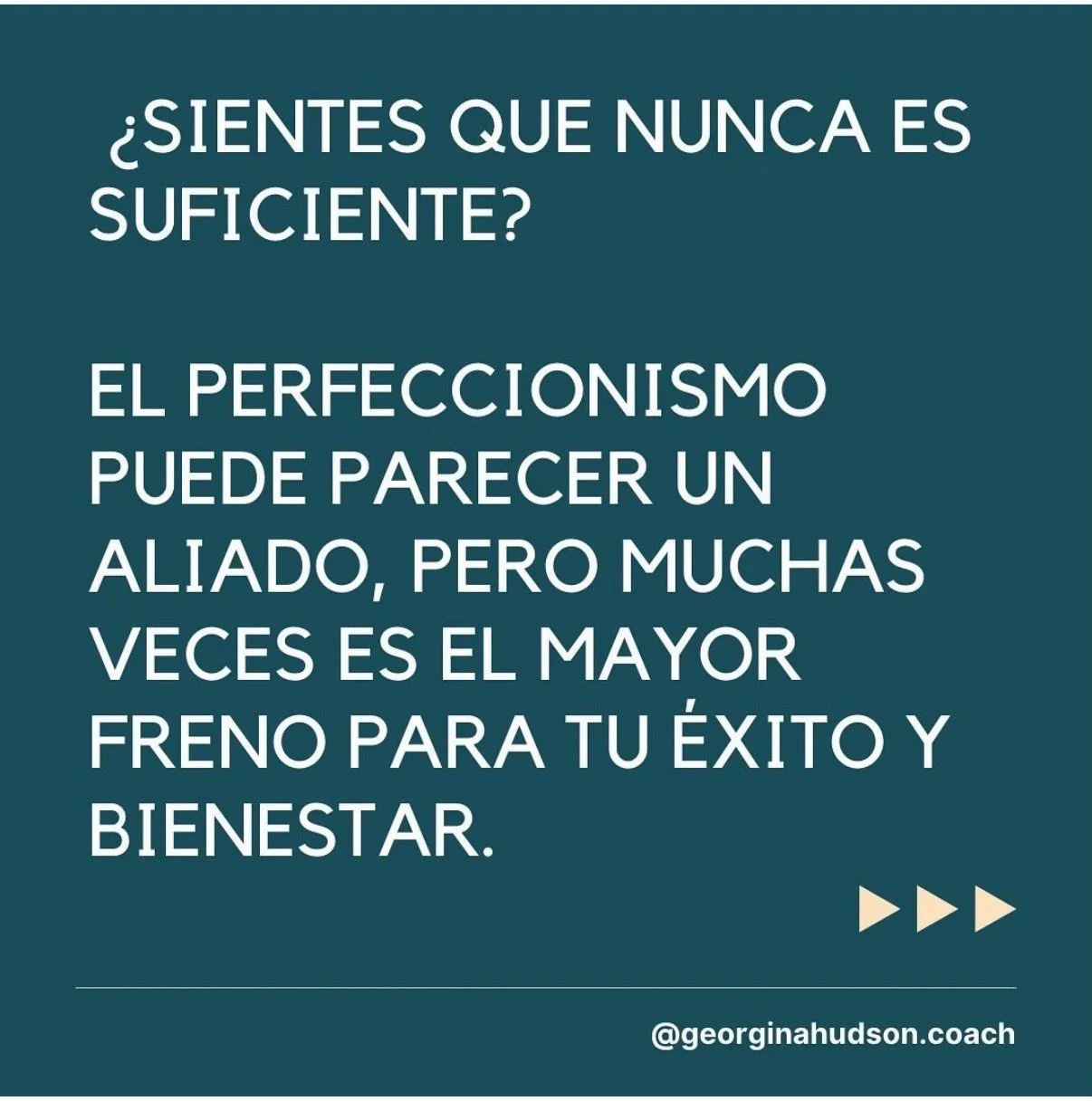 ENG👇El perfeccionismo no te define, tu progreso s&iacute;. Abraza cada paso imperfecto hacia tu mejor versi&oacute;n.
.
Perfectionism might feel like your ally, but it often holds you back from progress and joy. Stop chasing perfection and embrace c