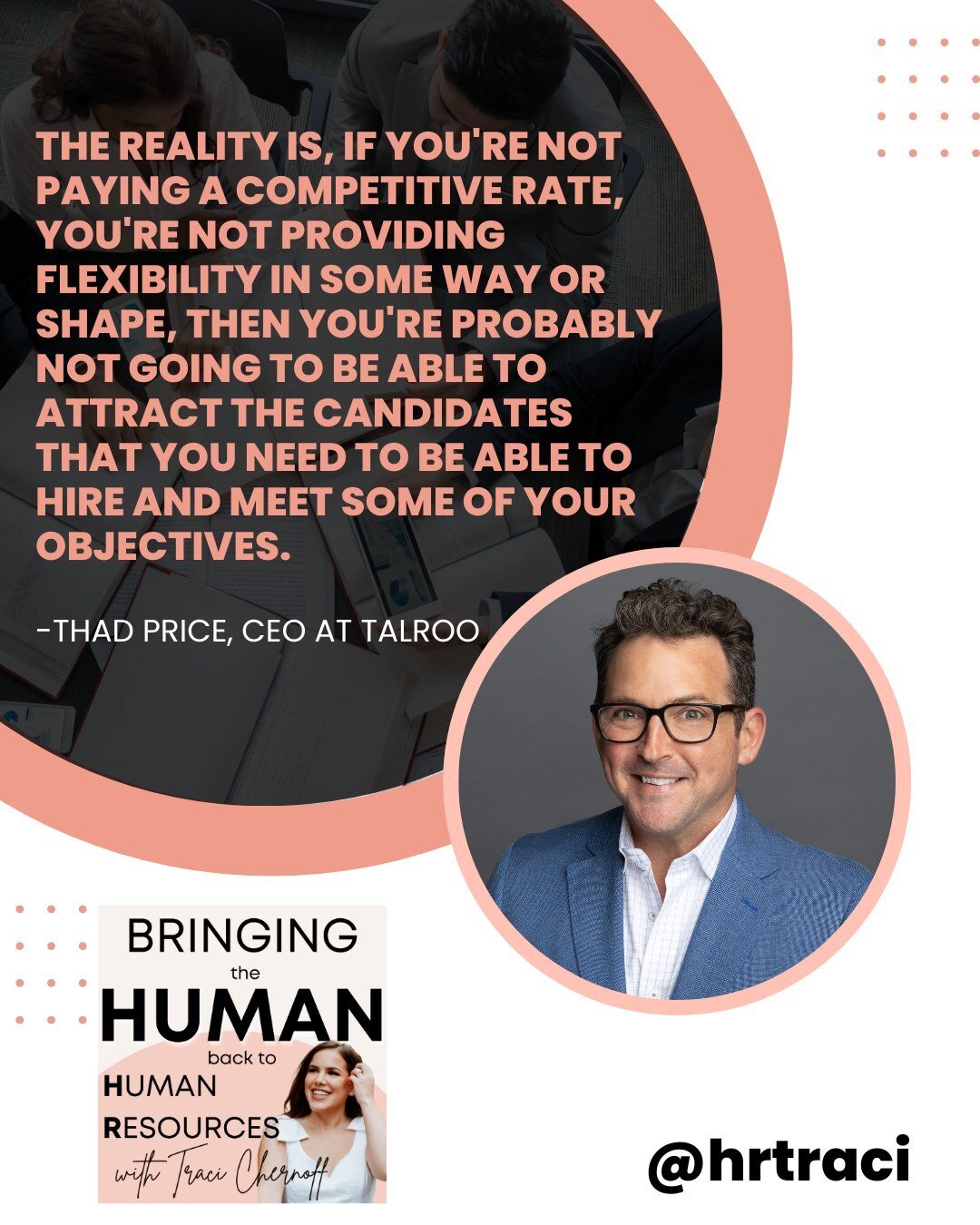 🎙️ Our latest podcast episode featuring Thad Price, CEO at Talroo, got us thinking about the evolving perspectives on flexibility in the workplace. Thad shared some valuable insights:

Flexibility means different things to frontline and knowledge wo