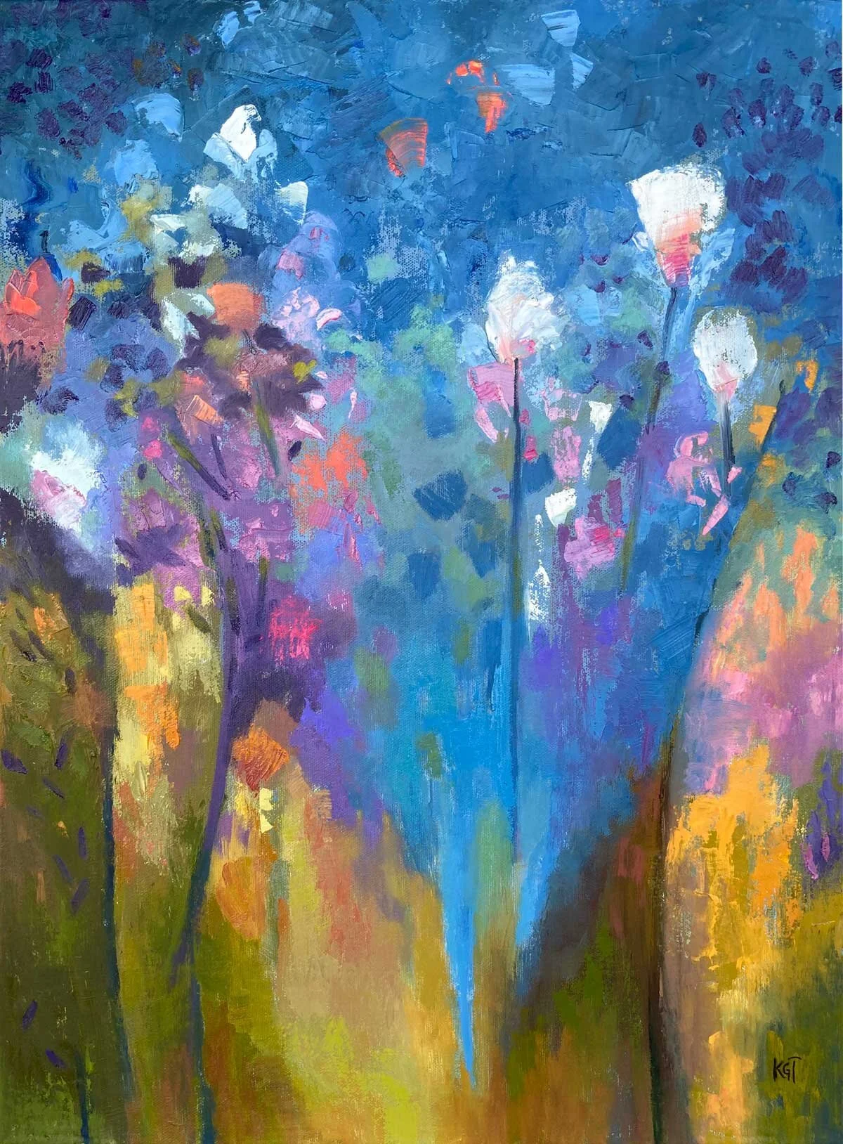 Abstract Garden - “Growing Force”, 18 x 24” oil