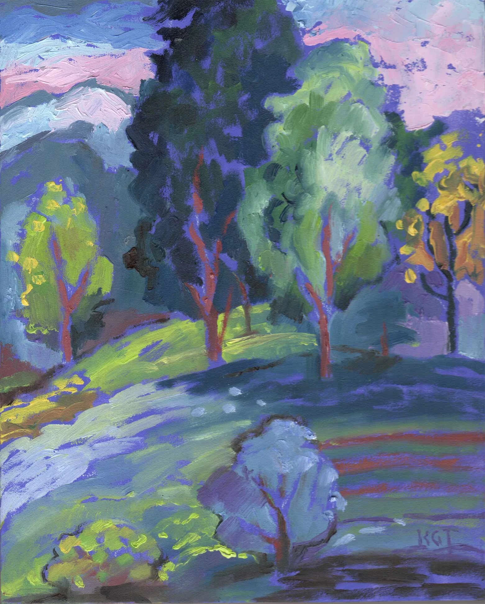 Oil landscape by Karen Gillis Taylor