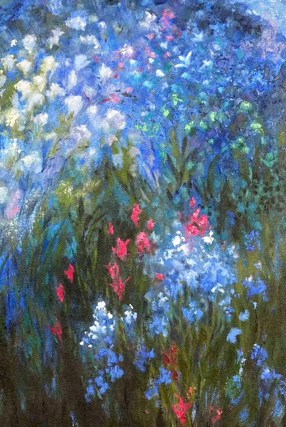 “Canyon Garden Blues”, detail, oil